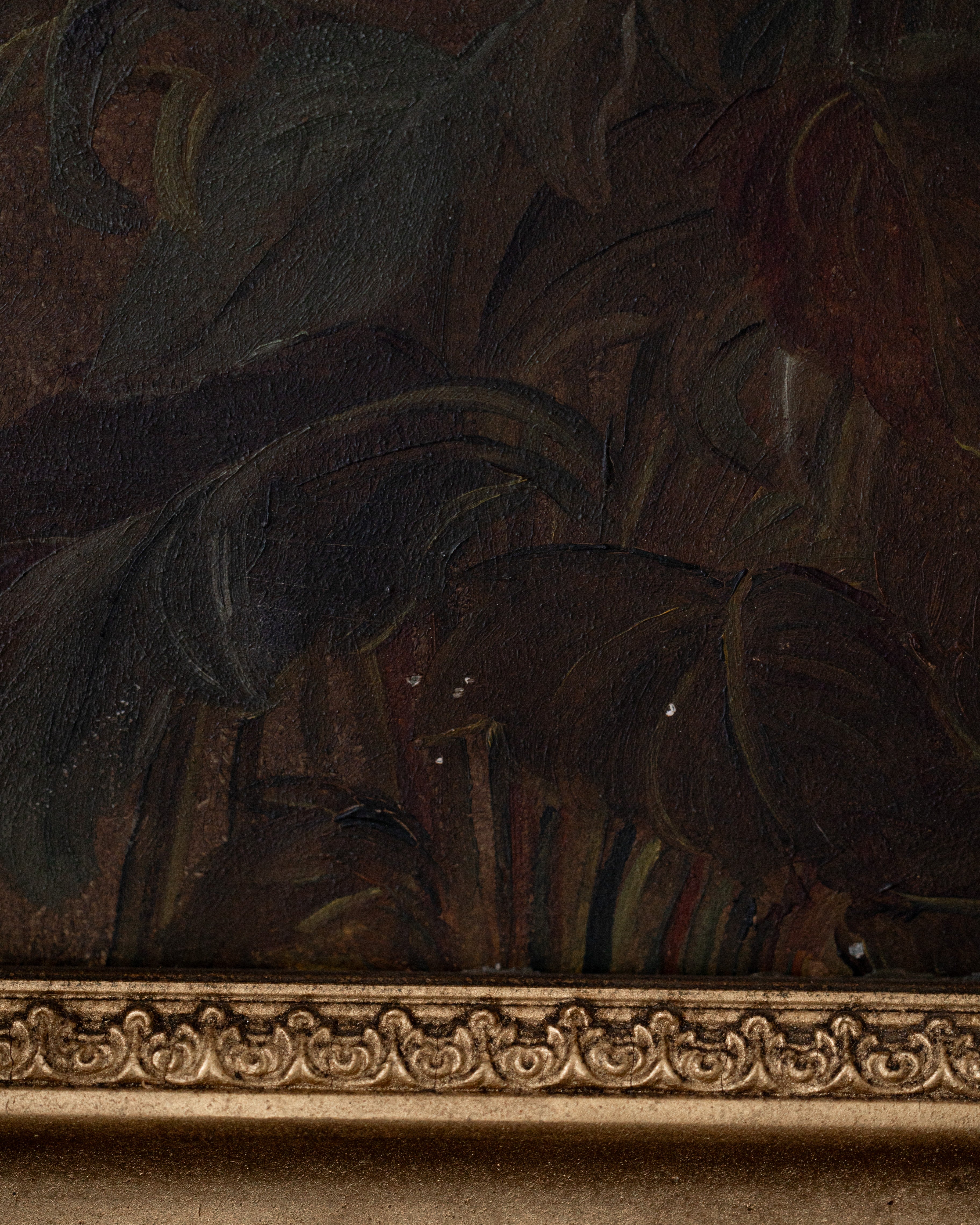 19th Century Asters Still Life Floral Painting
