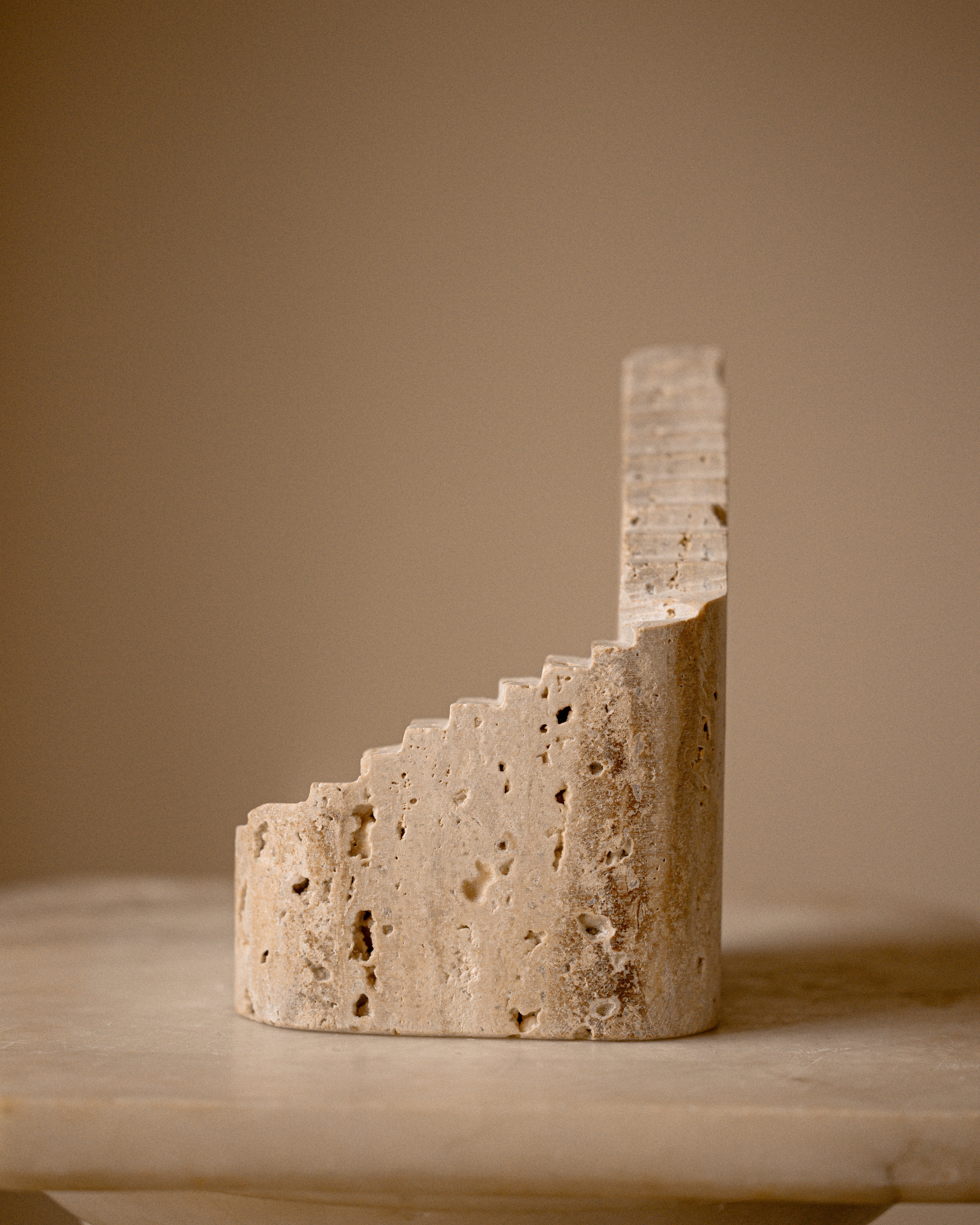 Sculptural Travertine Staircase
