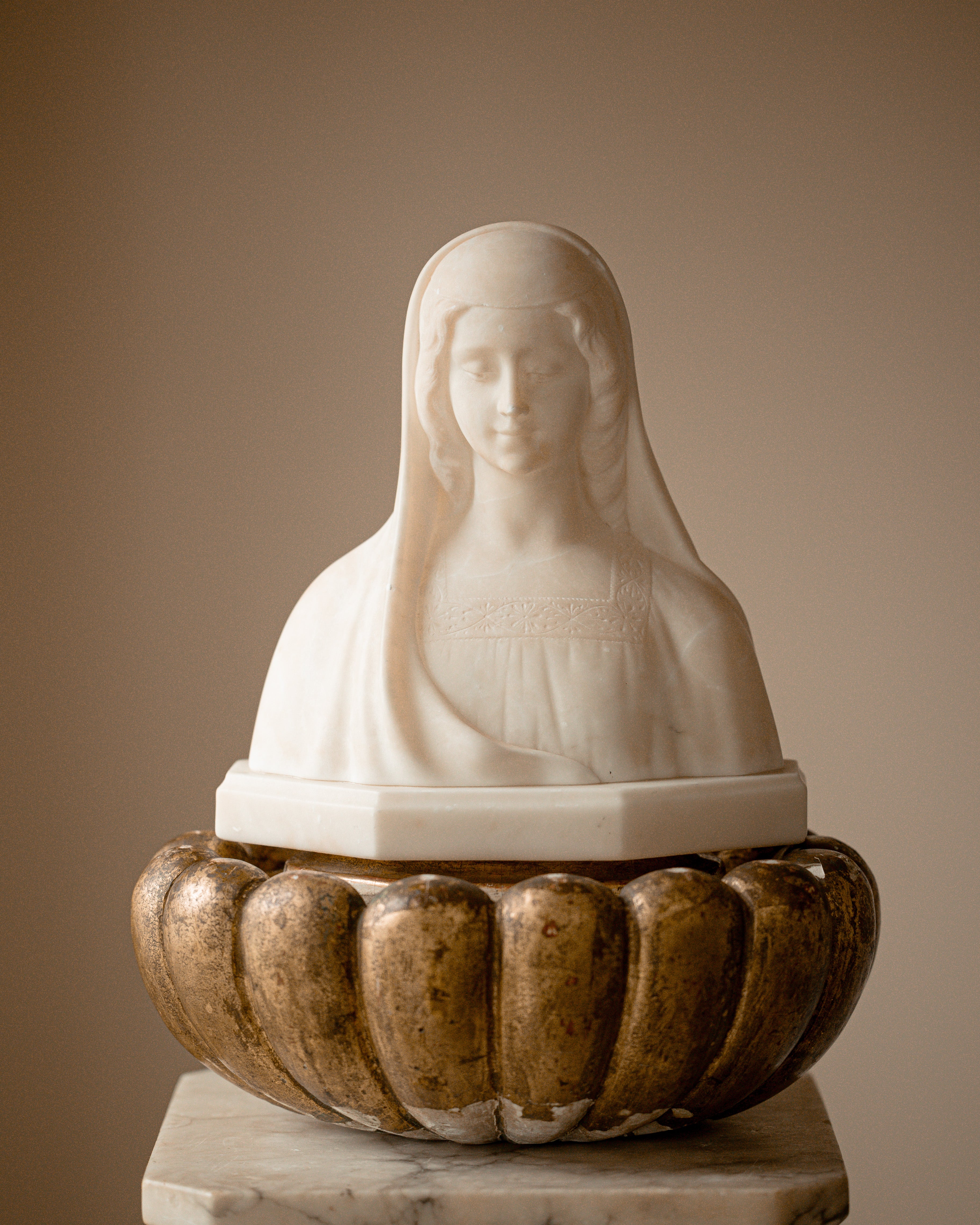 Antique Reliquary Wooden Riser Base