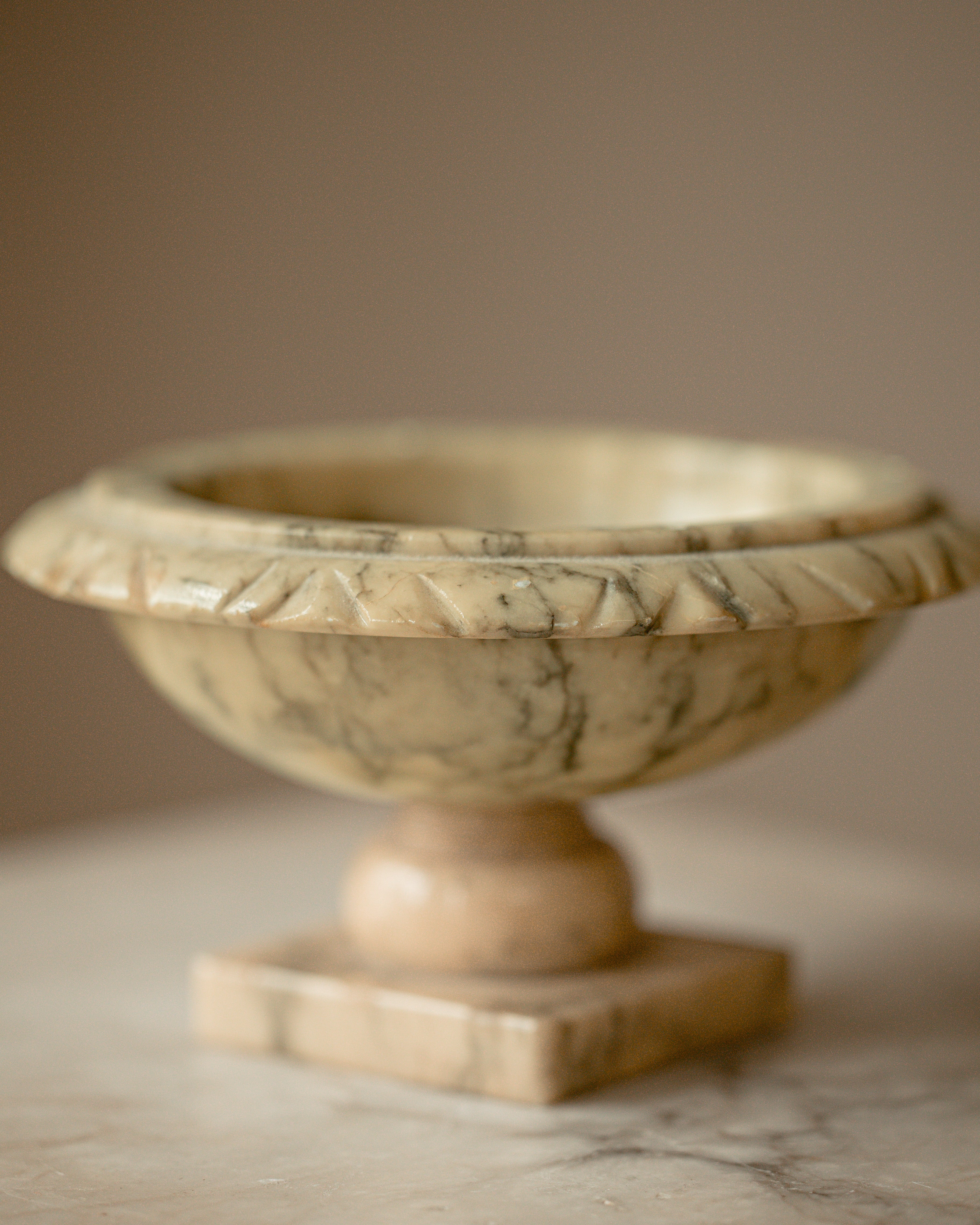 Italian Alabaster Bird Bath