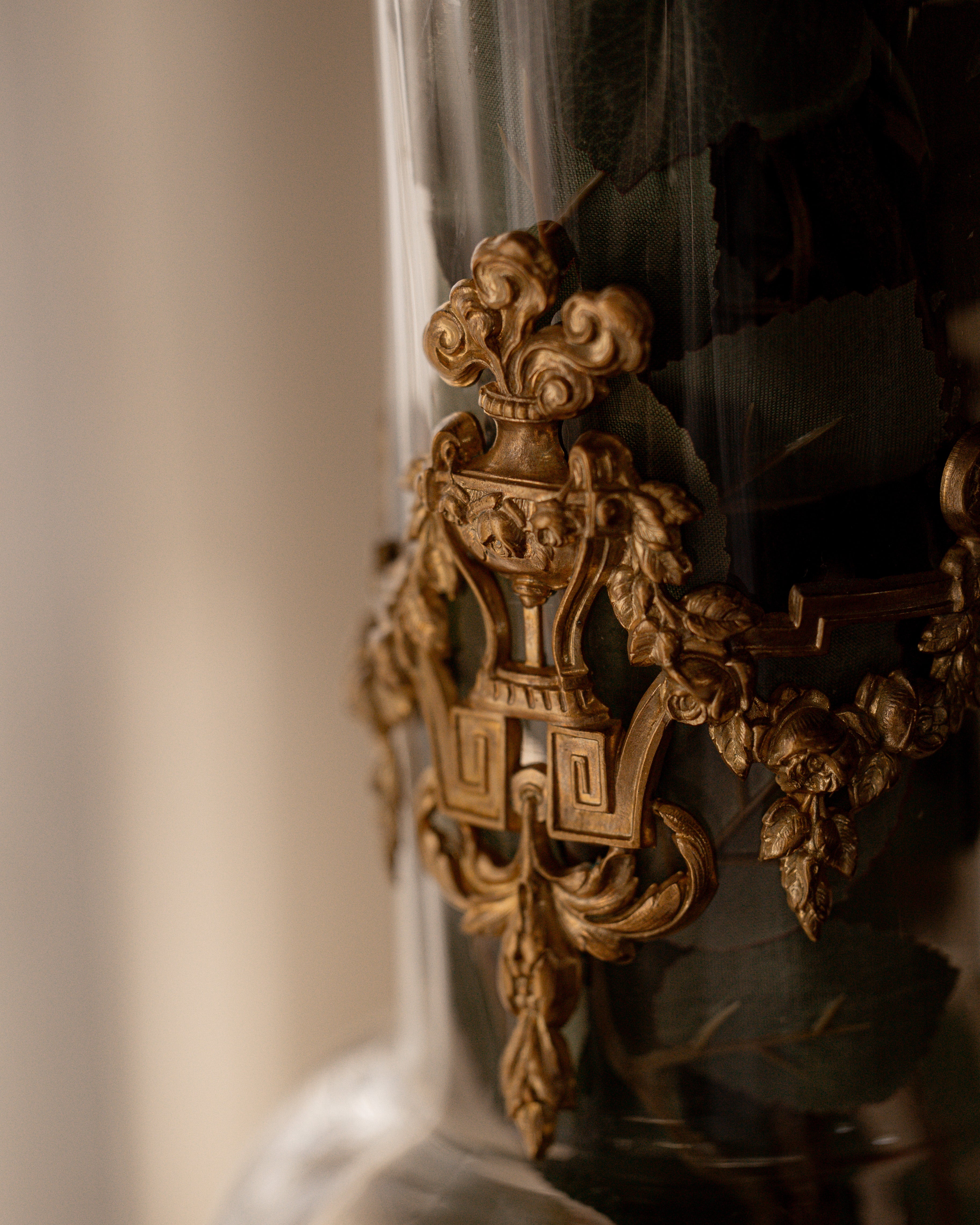 French Crystal and Bronze Vase