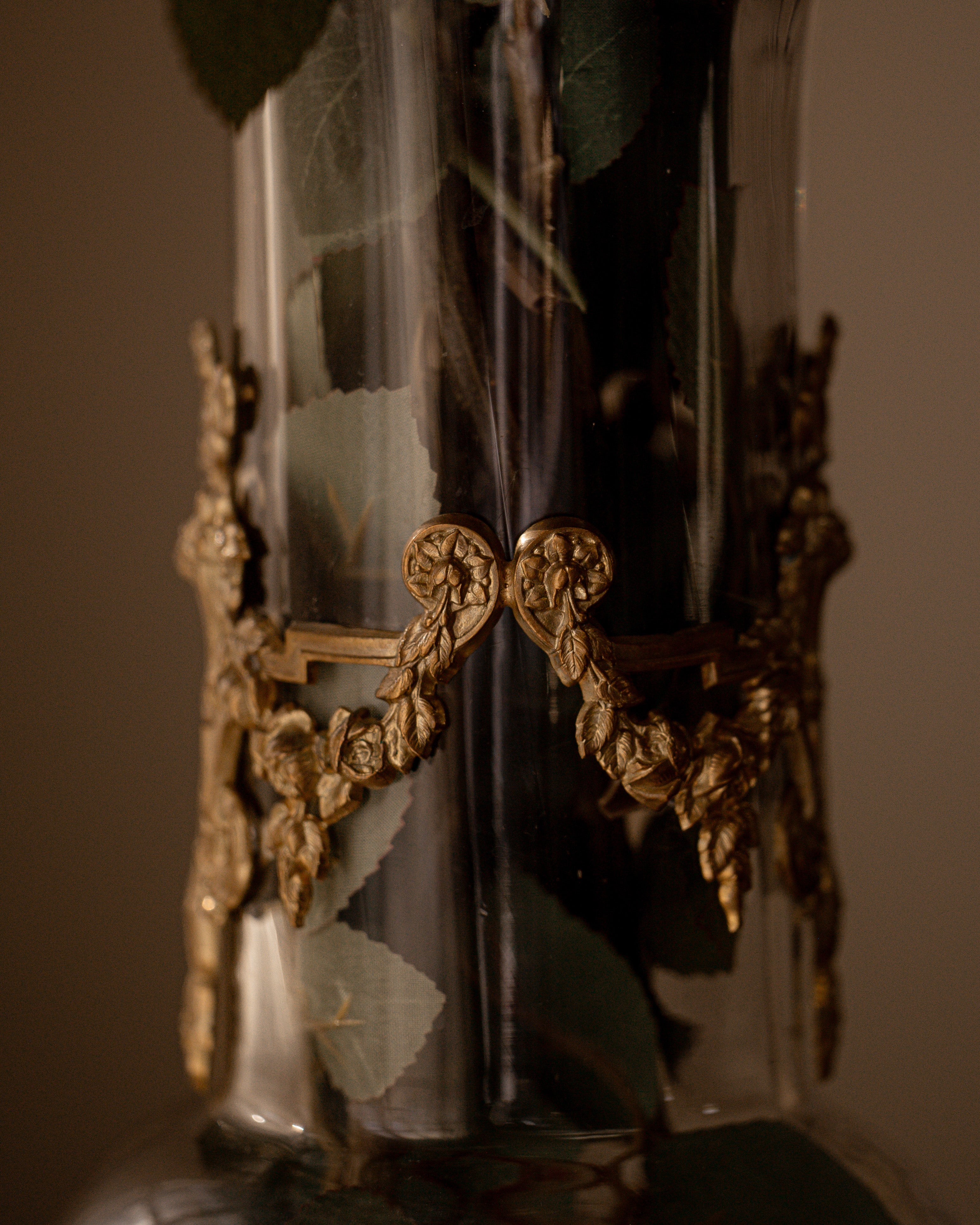 French Crystal and Bronze Vase