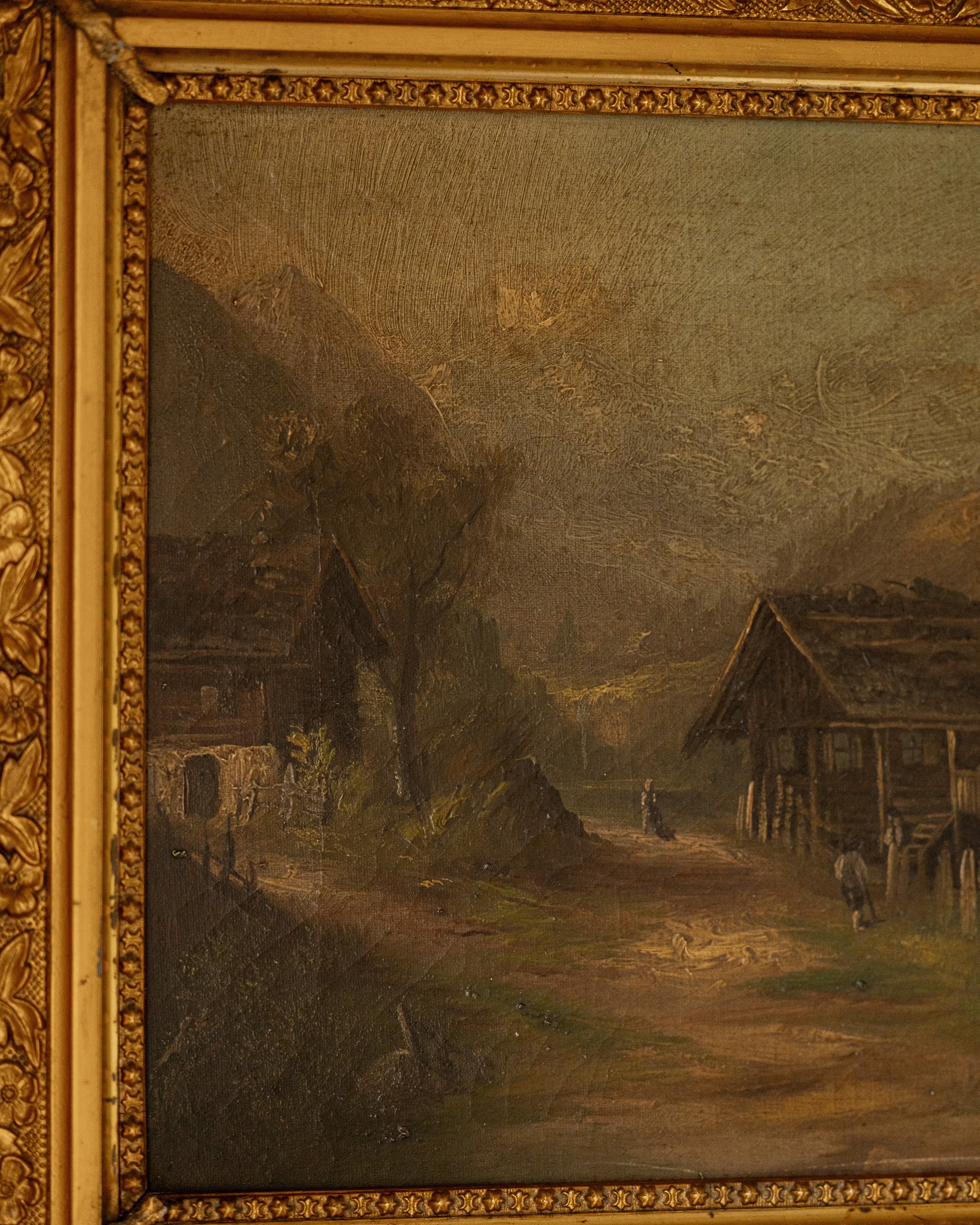 19th. C. Mountain Scene Painting