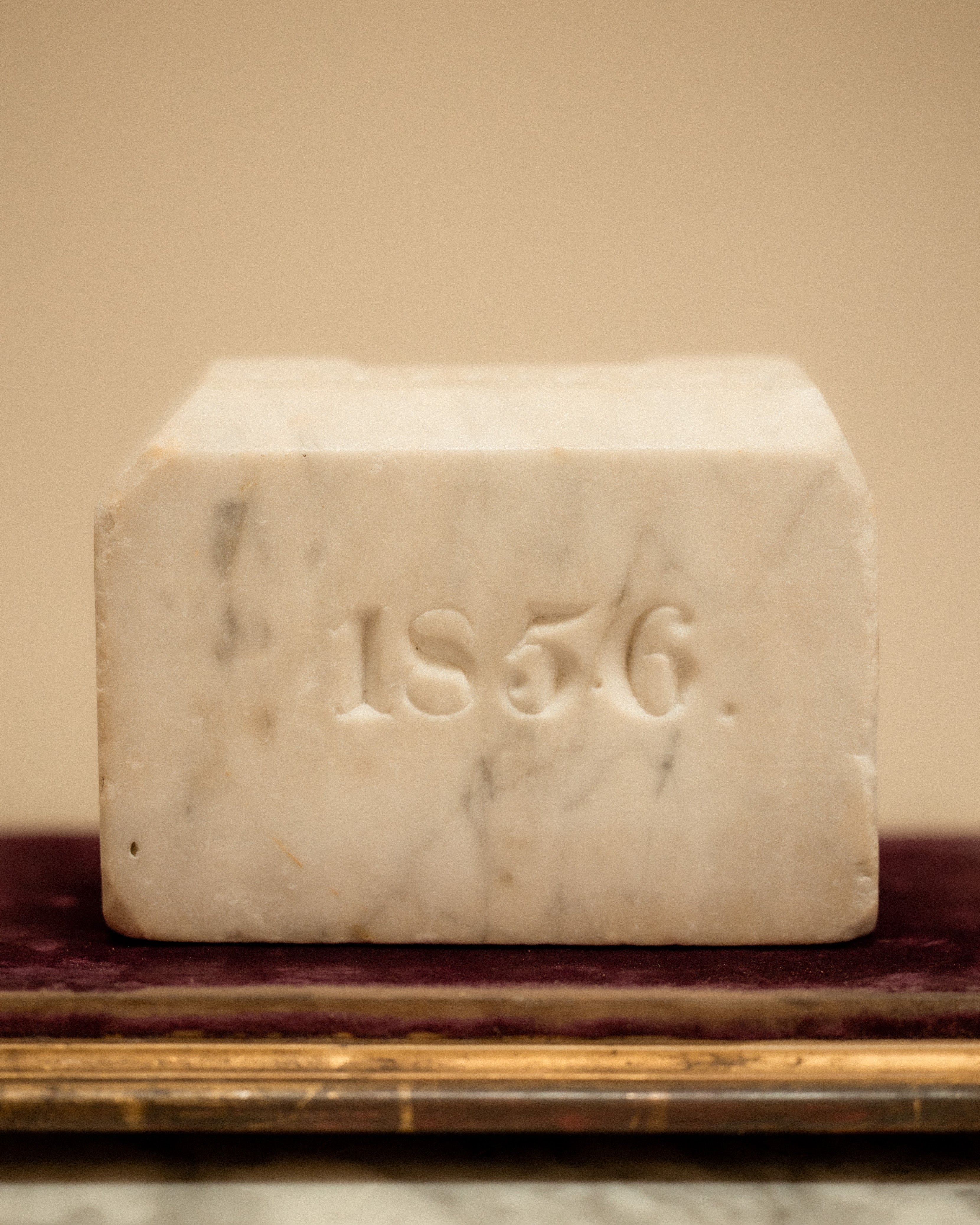 19th C. Marble Memorial Stone Dated 1856