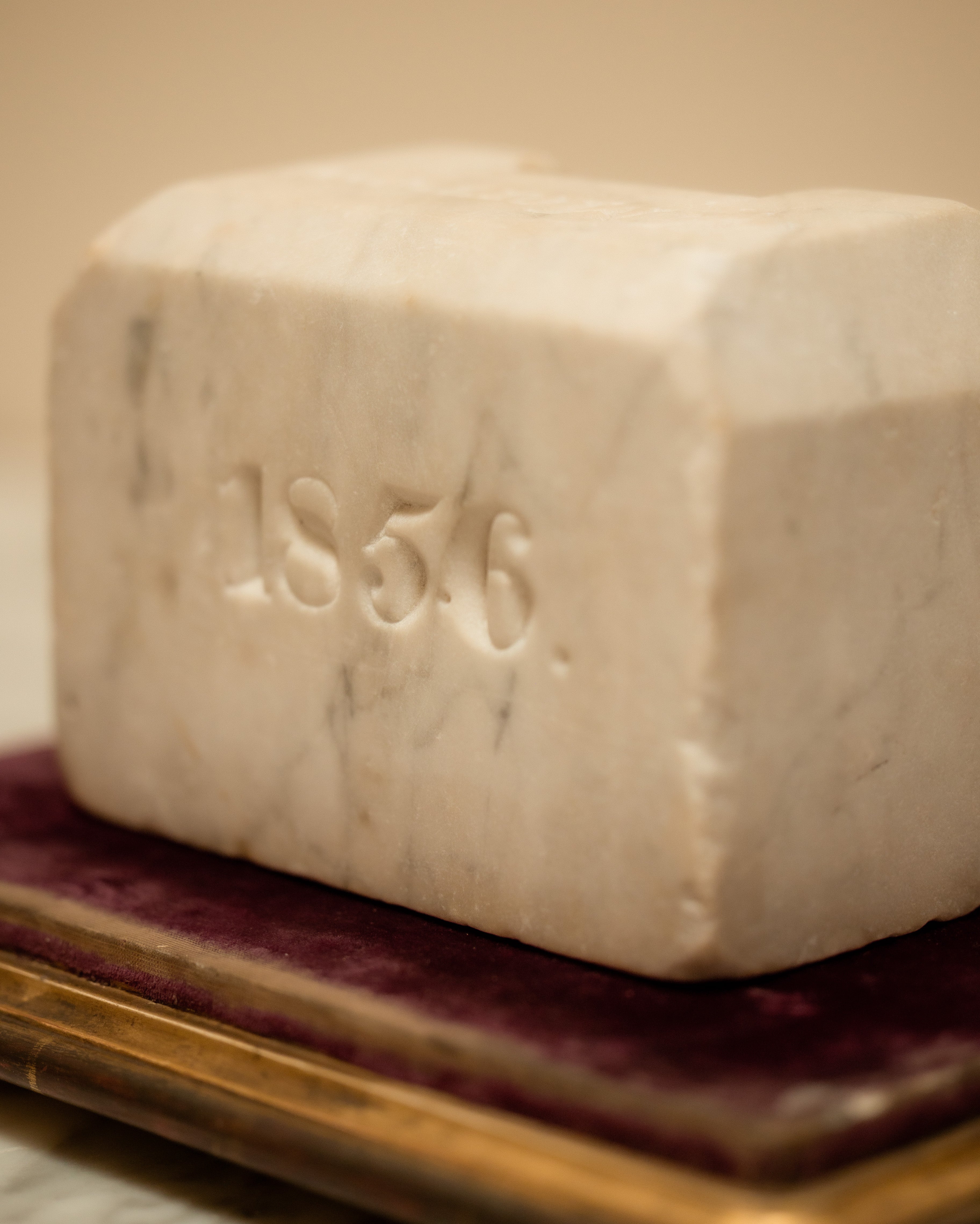 19th C. Marble Memorial Stone Dated 1856
