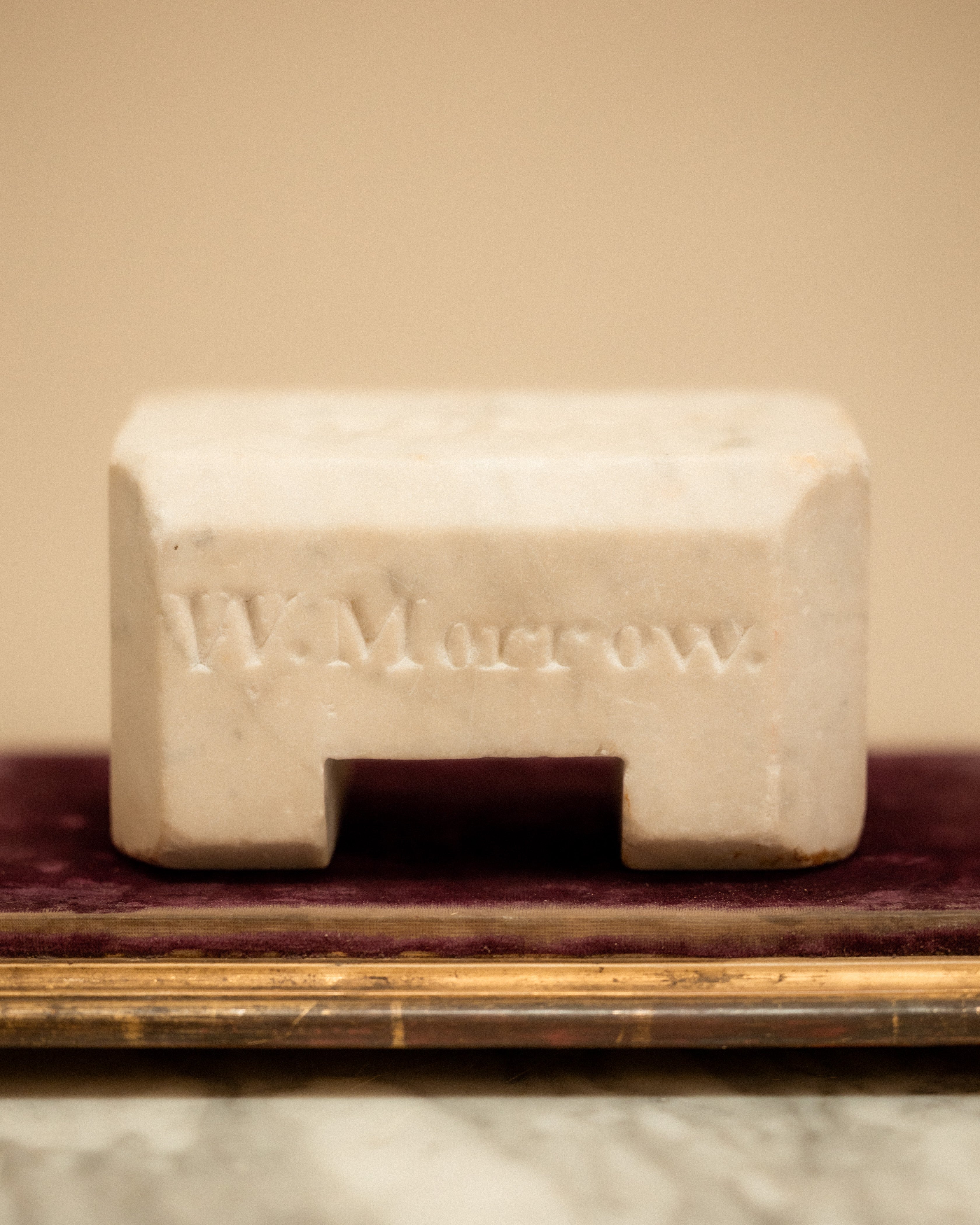 19th C. Marble Memorial Stone Dated 1856