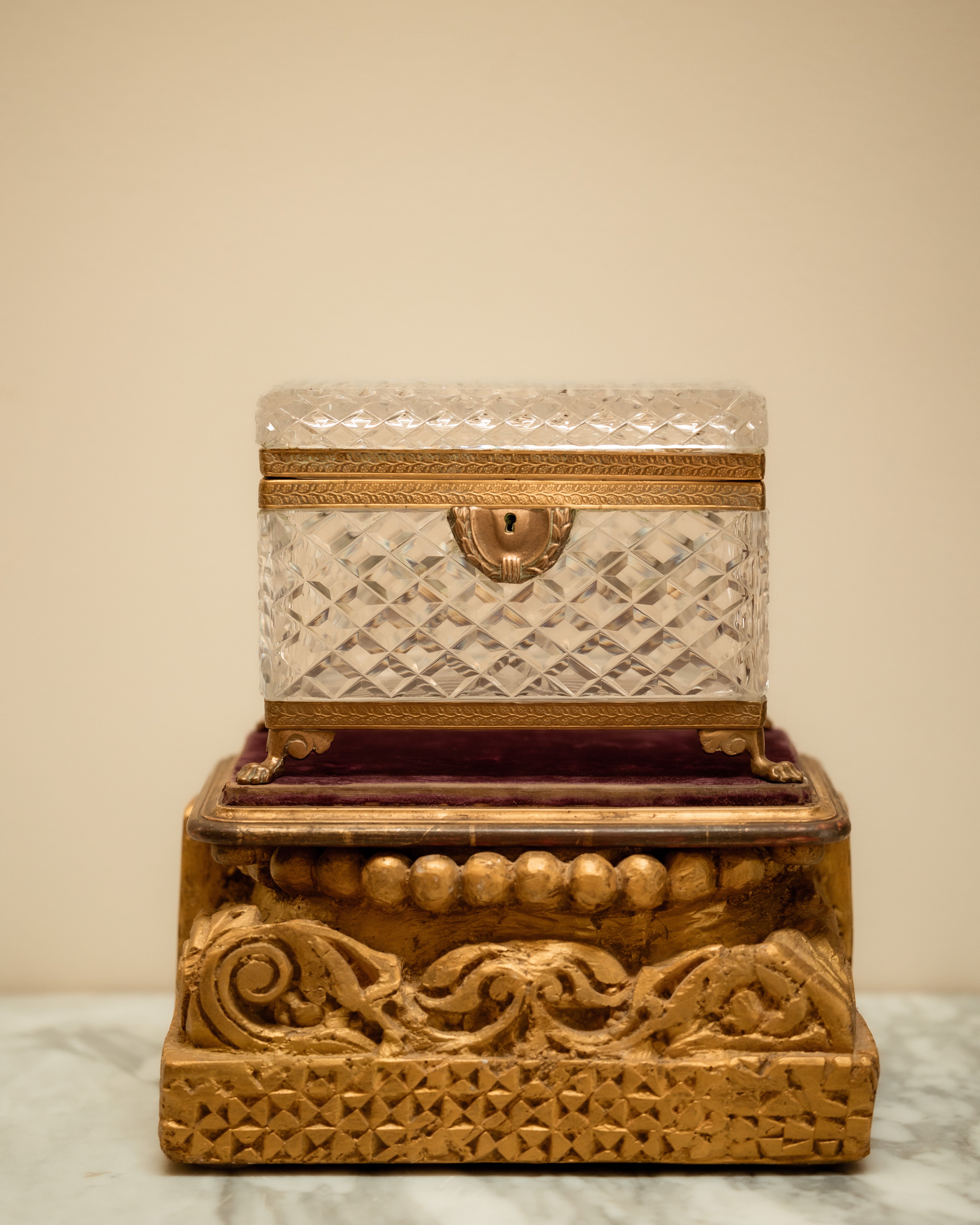 XL Antique Crystal Casket