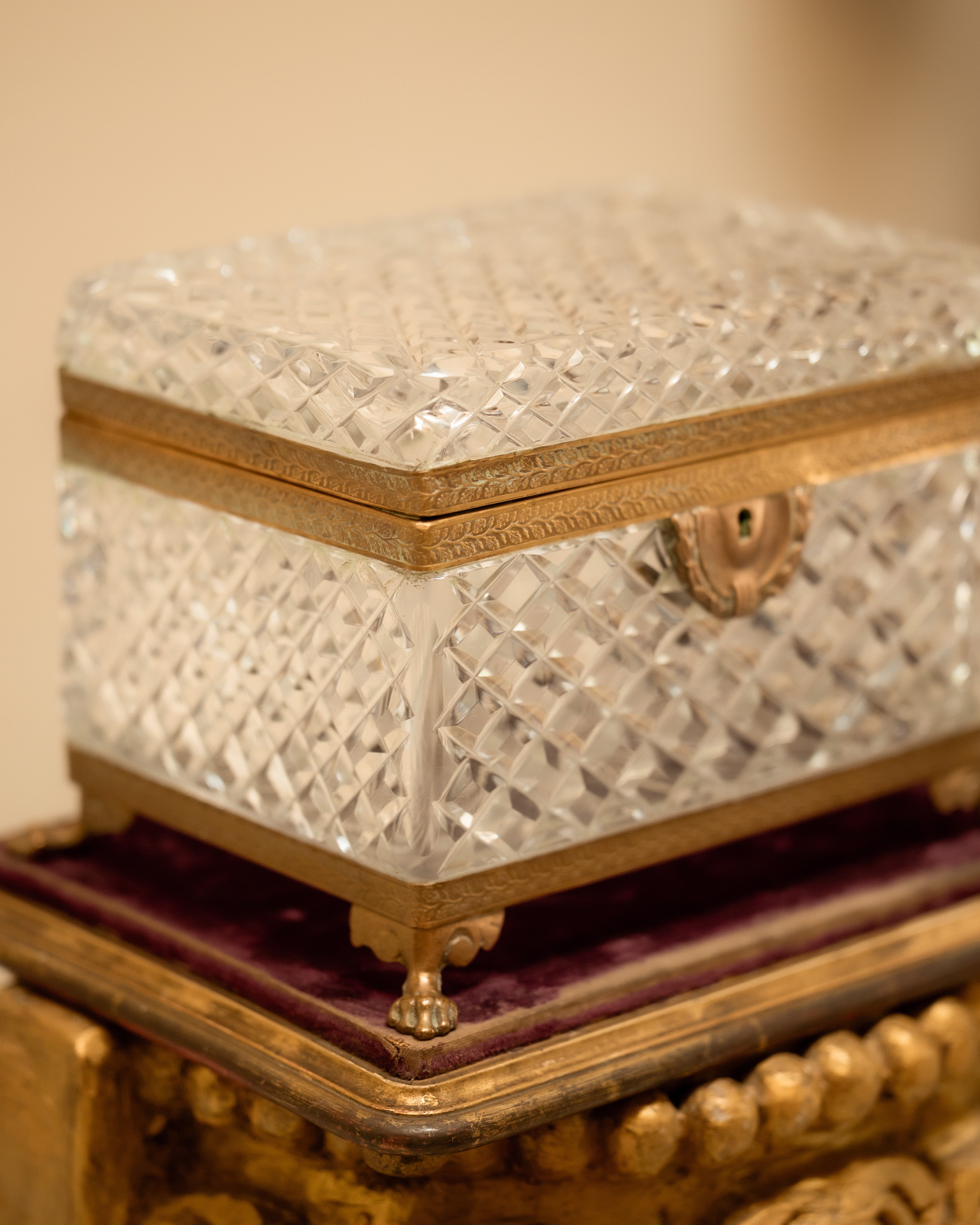 XL Antique Crystal Casket