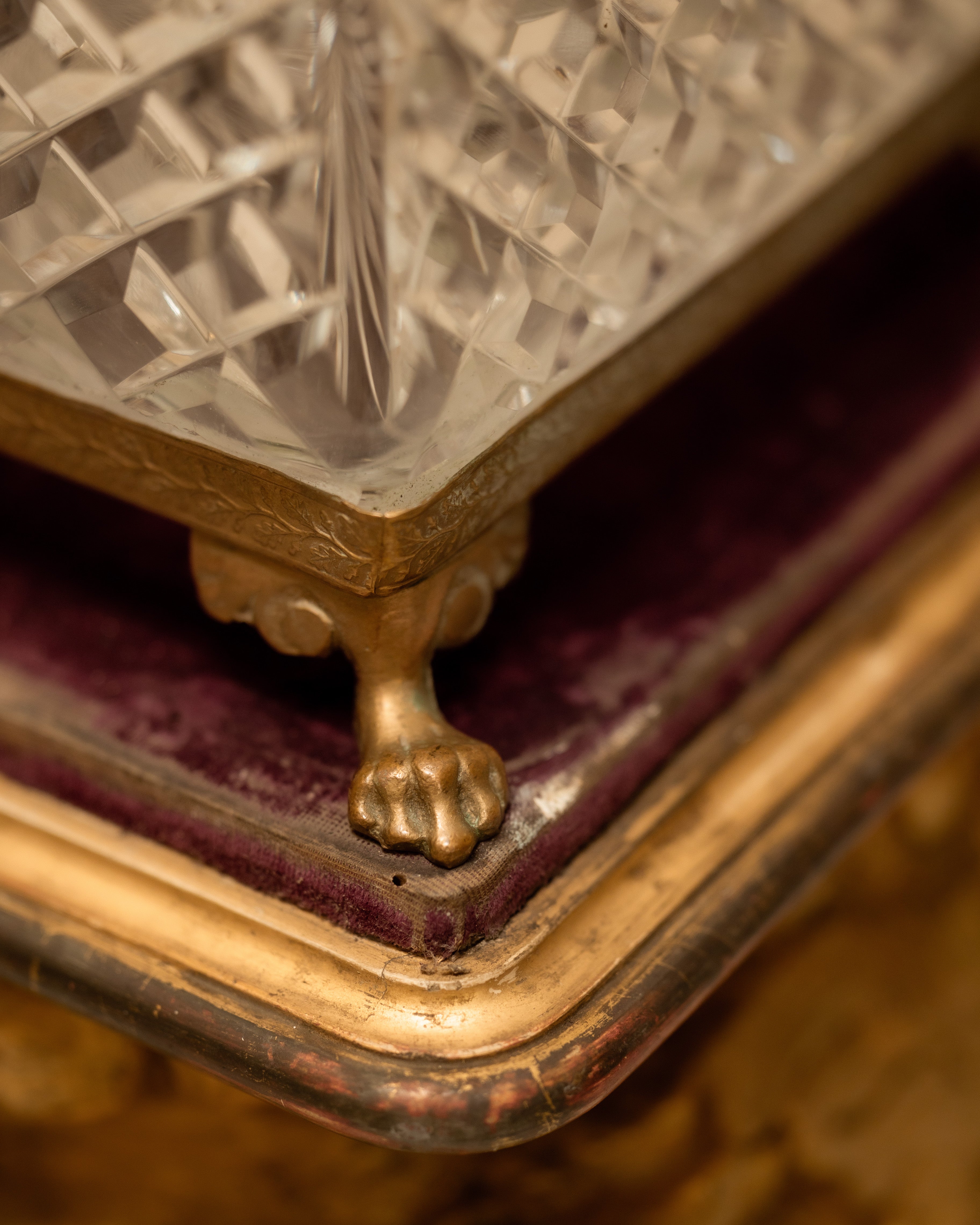 XL Antique Crystal Casket