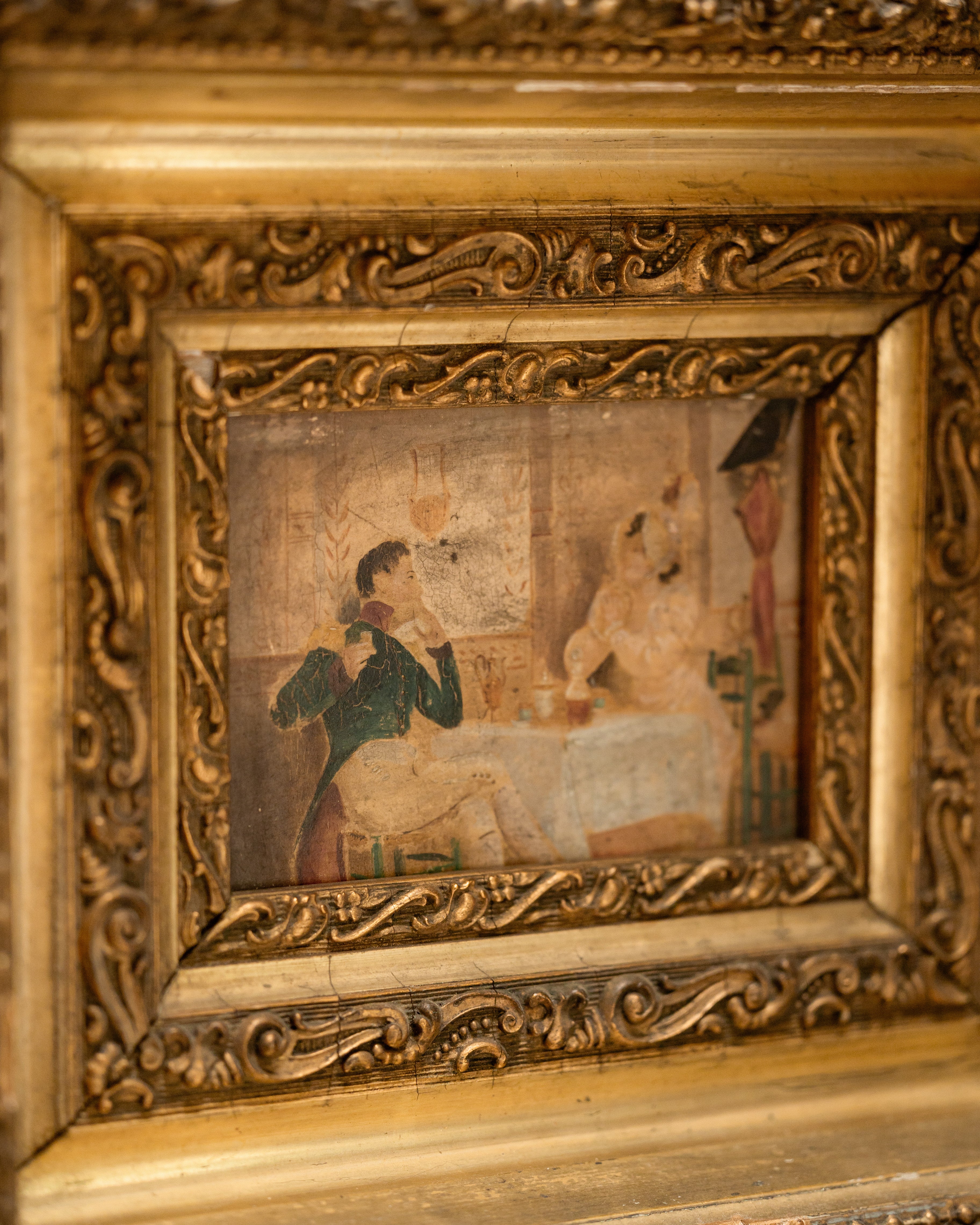 19th. Interior Genre Scene Painting
