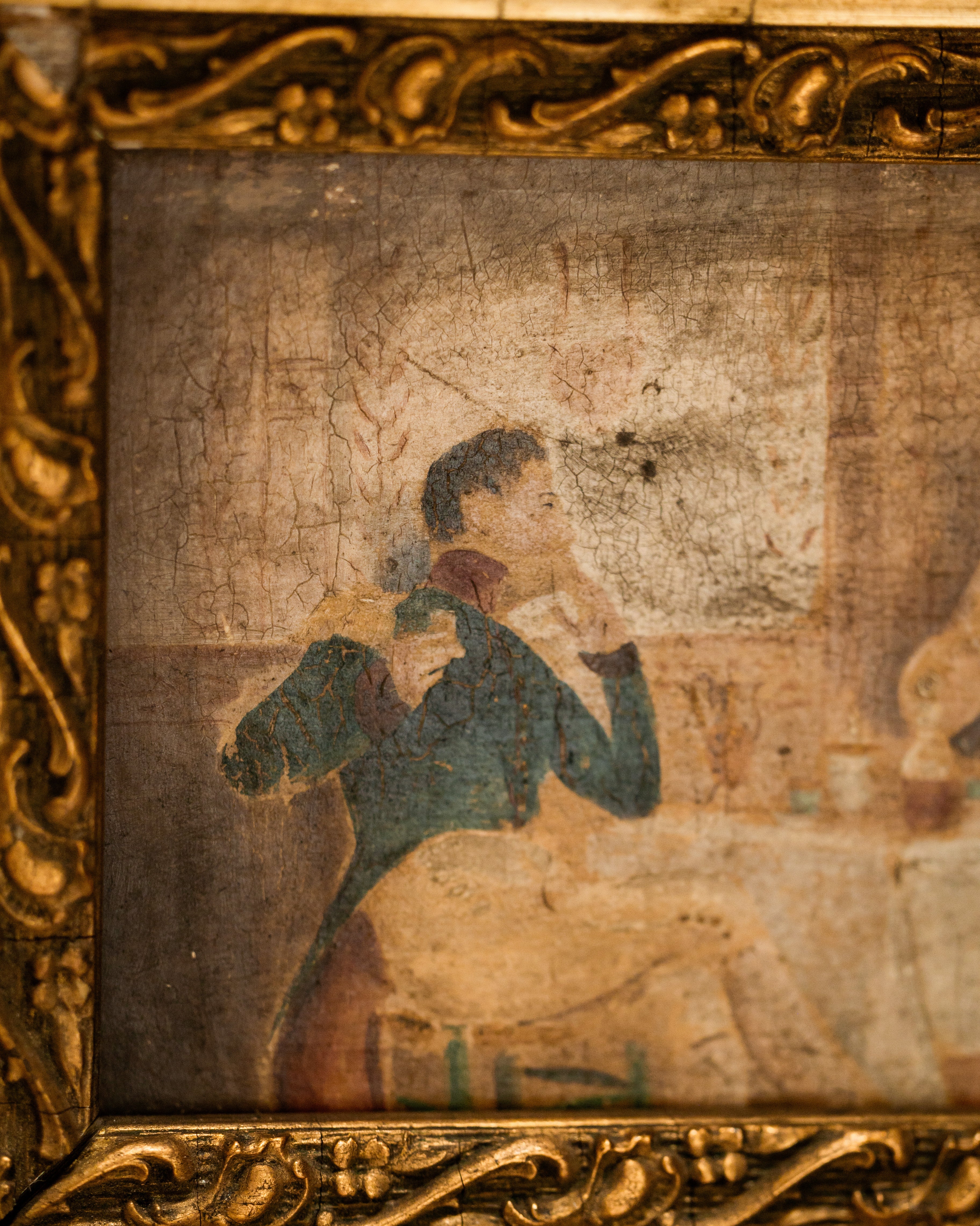 19th. Interior Genre Scene Painting