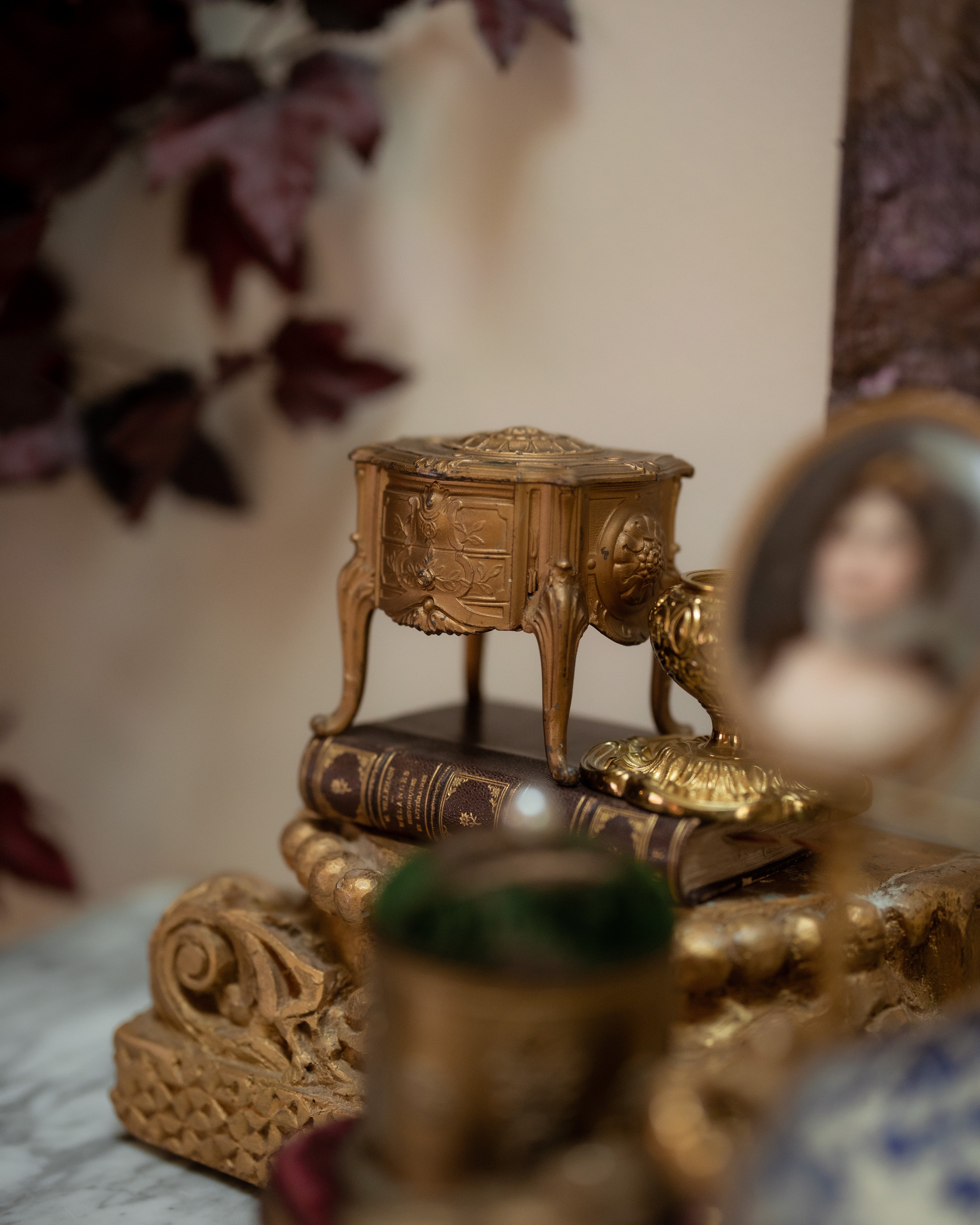 Antique French Gilt Dresser Casket