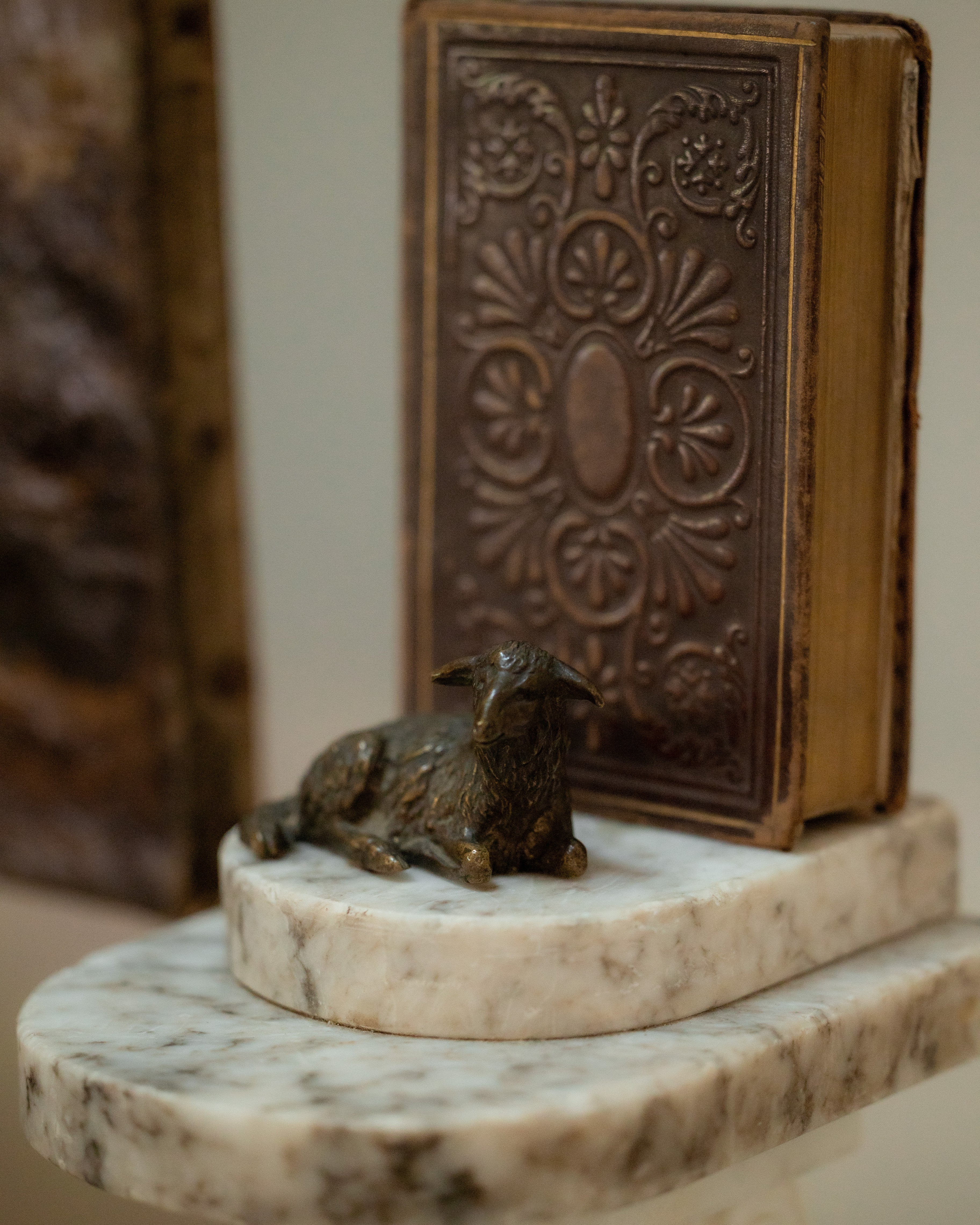 Miniature Heavy Bronze Lamb