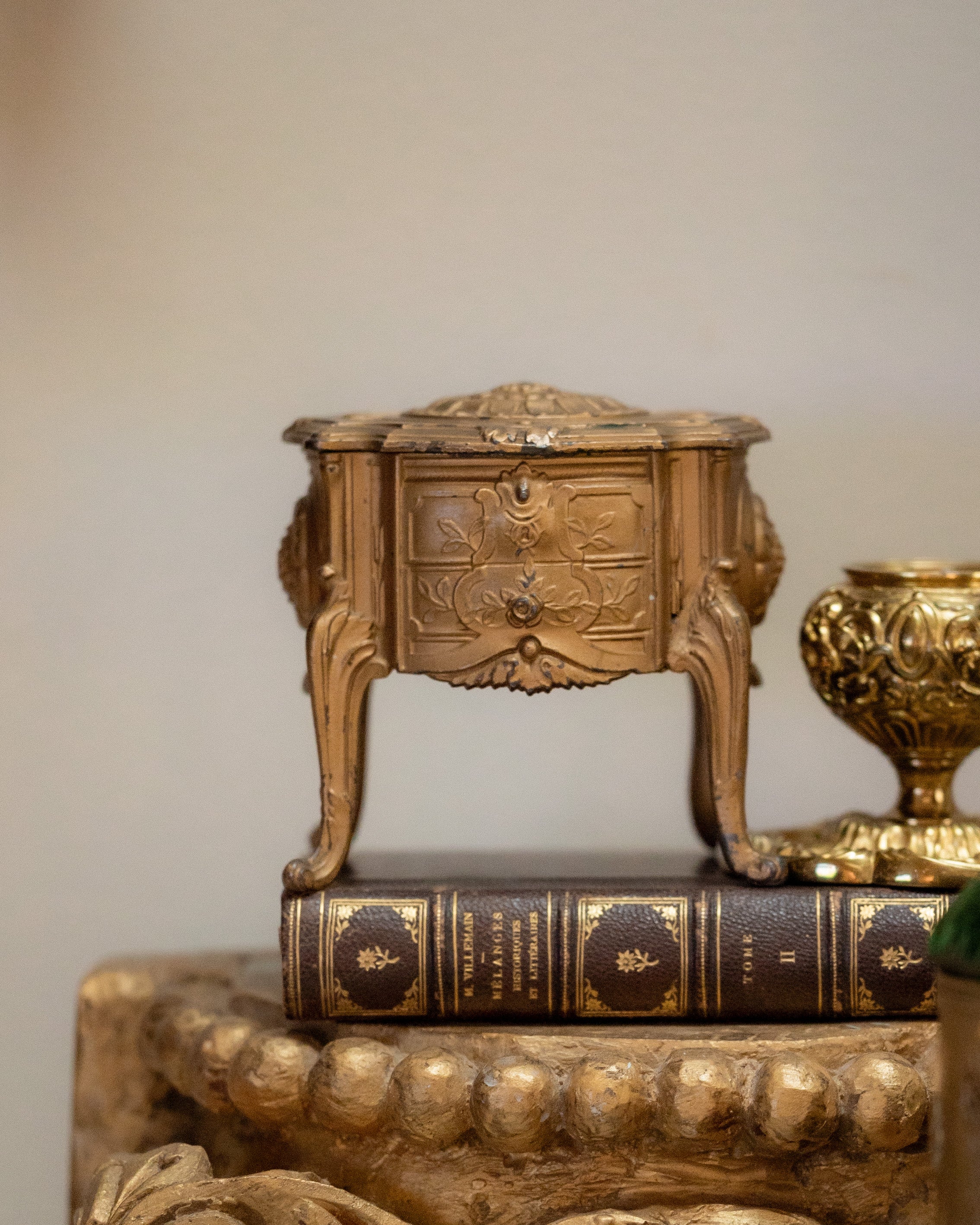 Antique French Gilt Dresser Casket