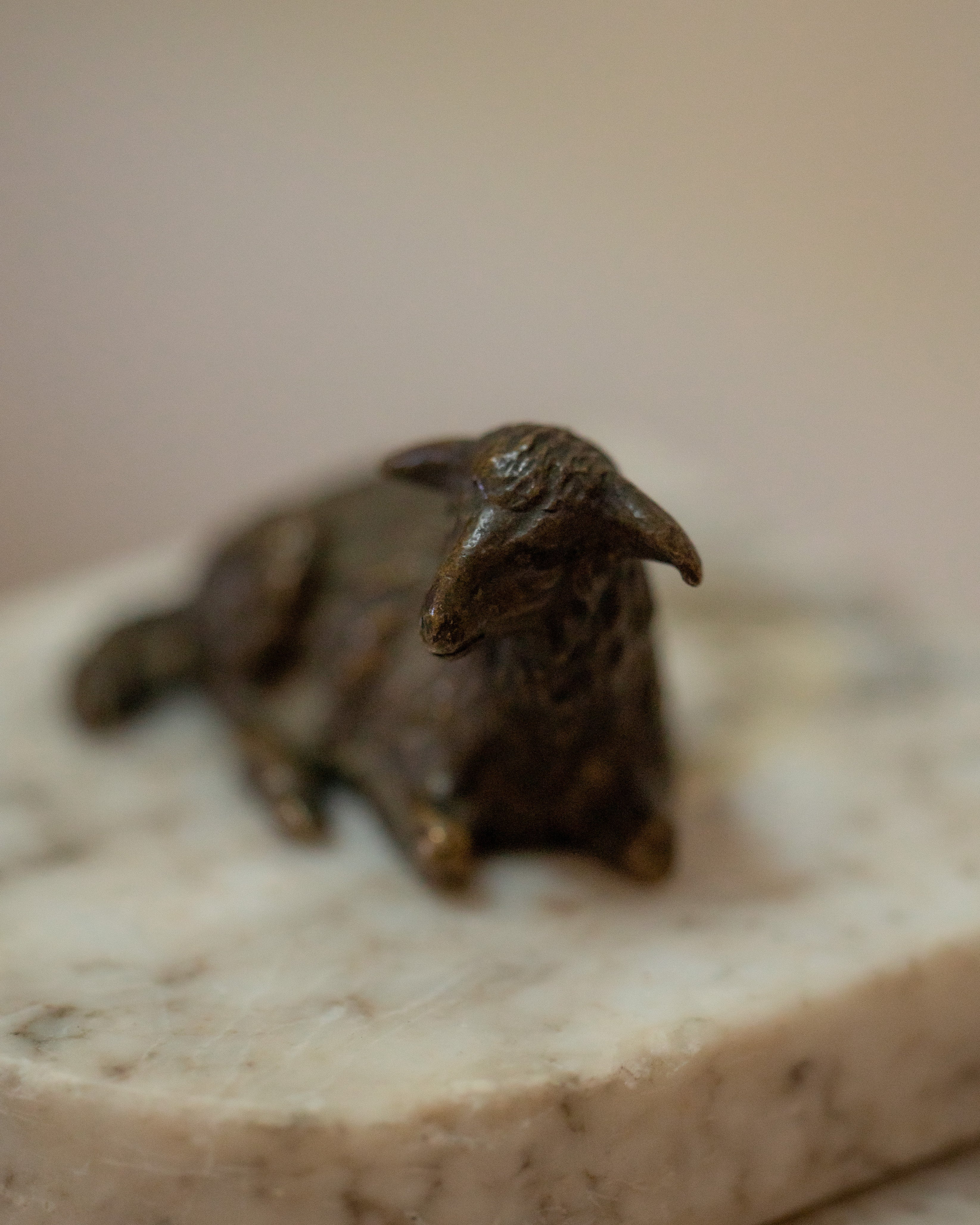 Miniature Heavy Bronze Lamb