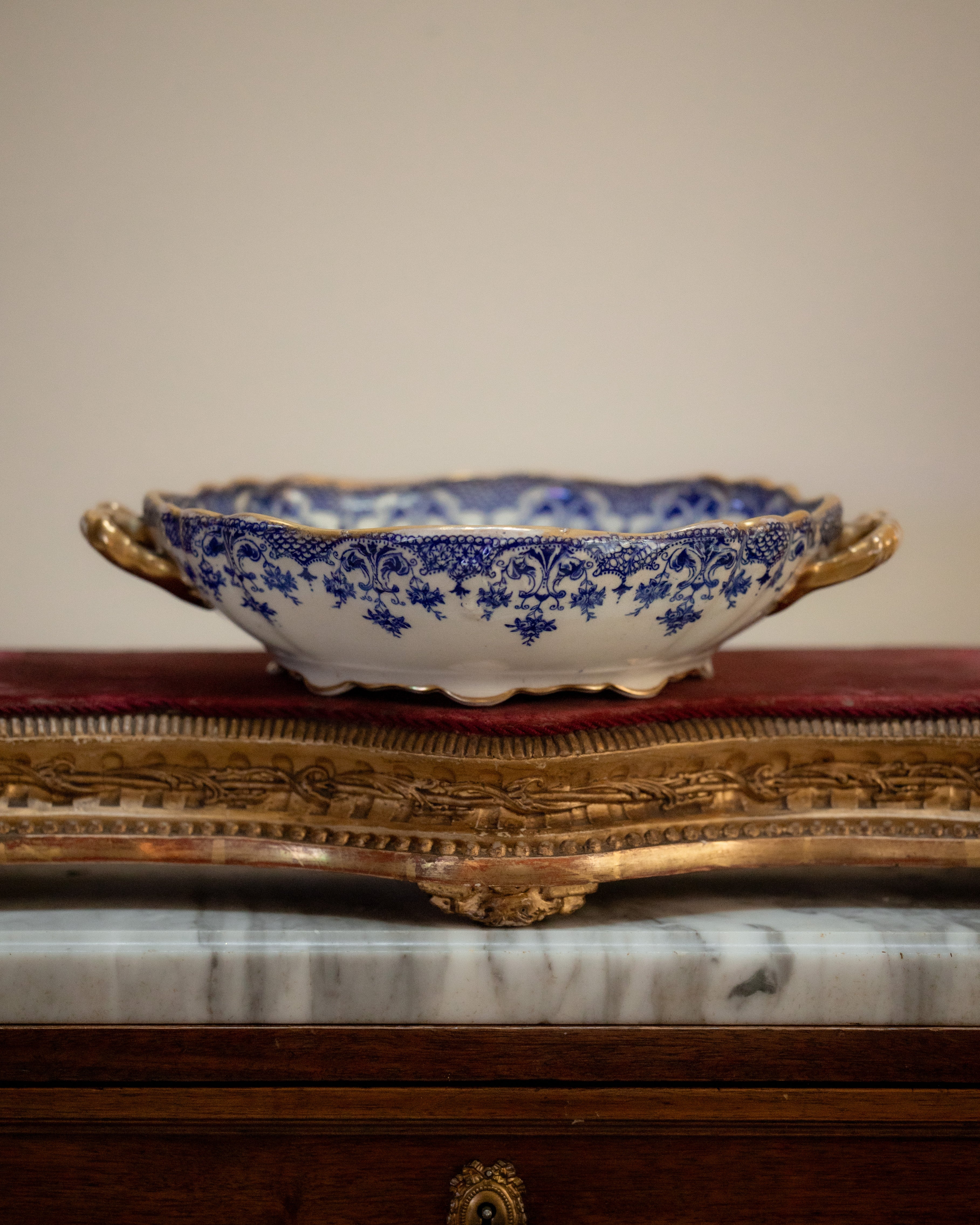 19th C. English Staffordshire Ironstone Serving Bowl