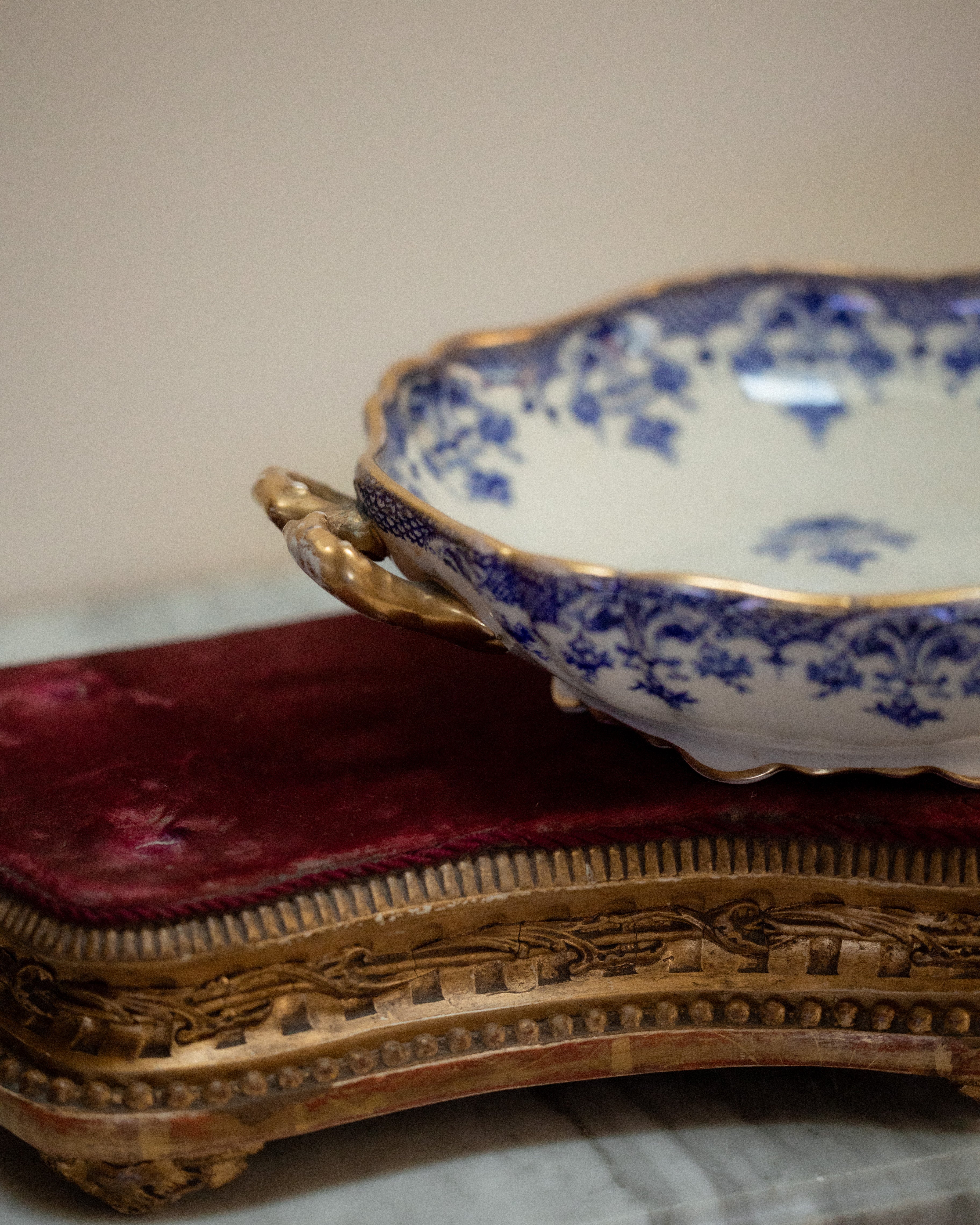 19th C. English Staffordshire Ironstone Serving Bowl