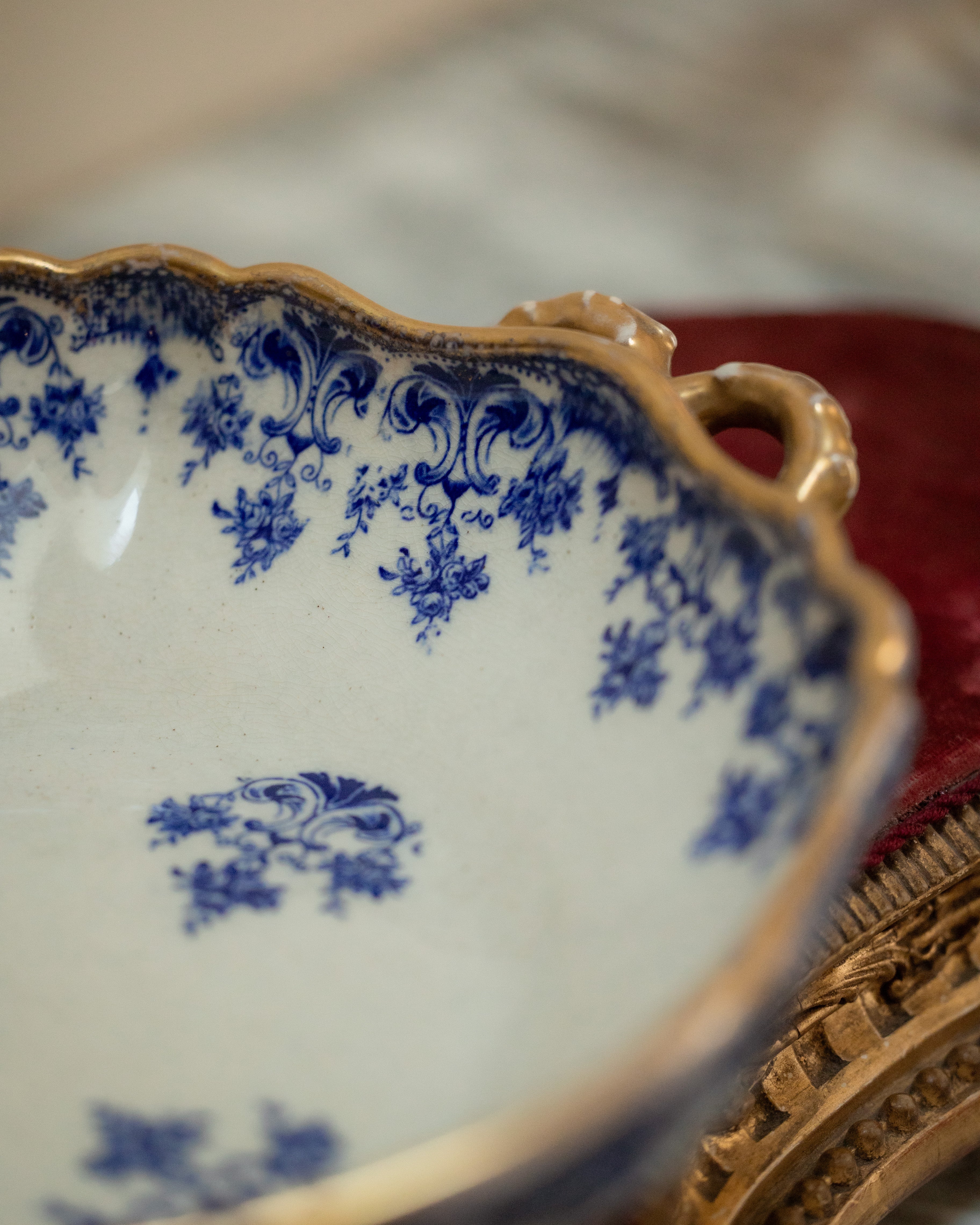 19th C. English Staffordshire Ironstone Serving Bowl
