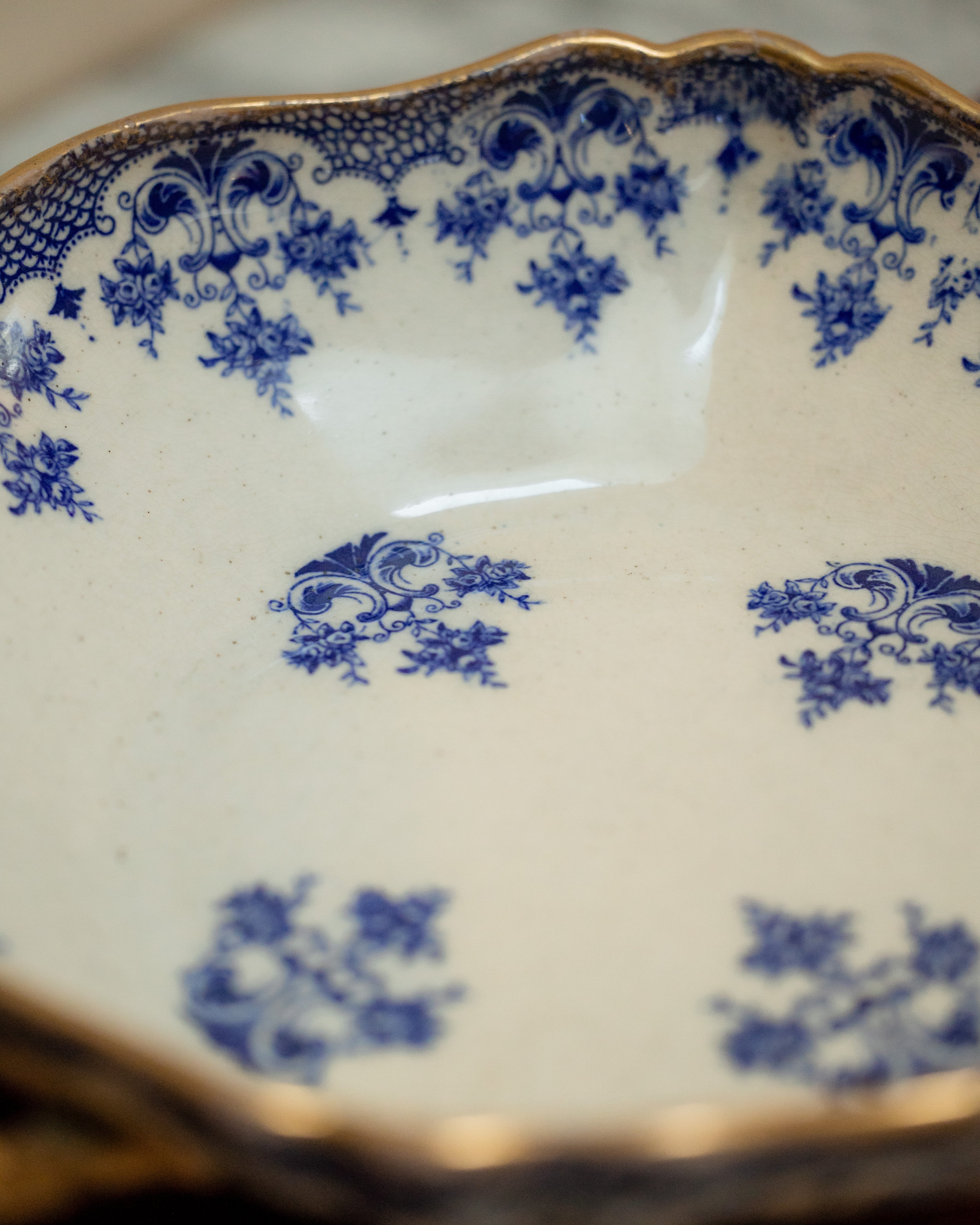 19th C. English Staffordshire Ironstone Serving Bowl