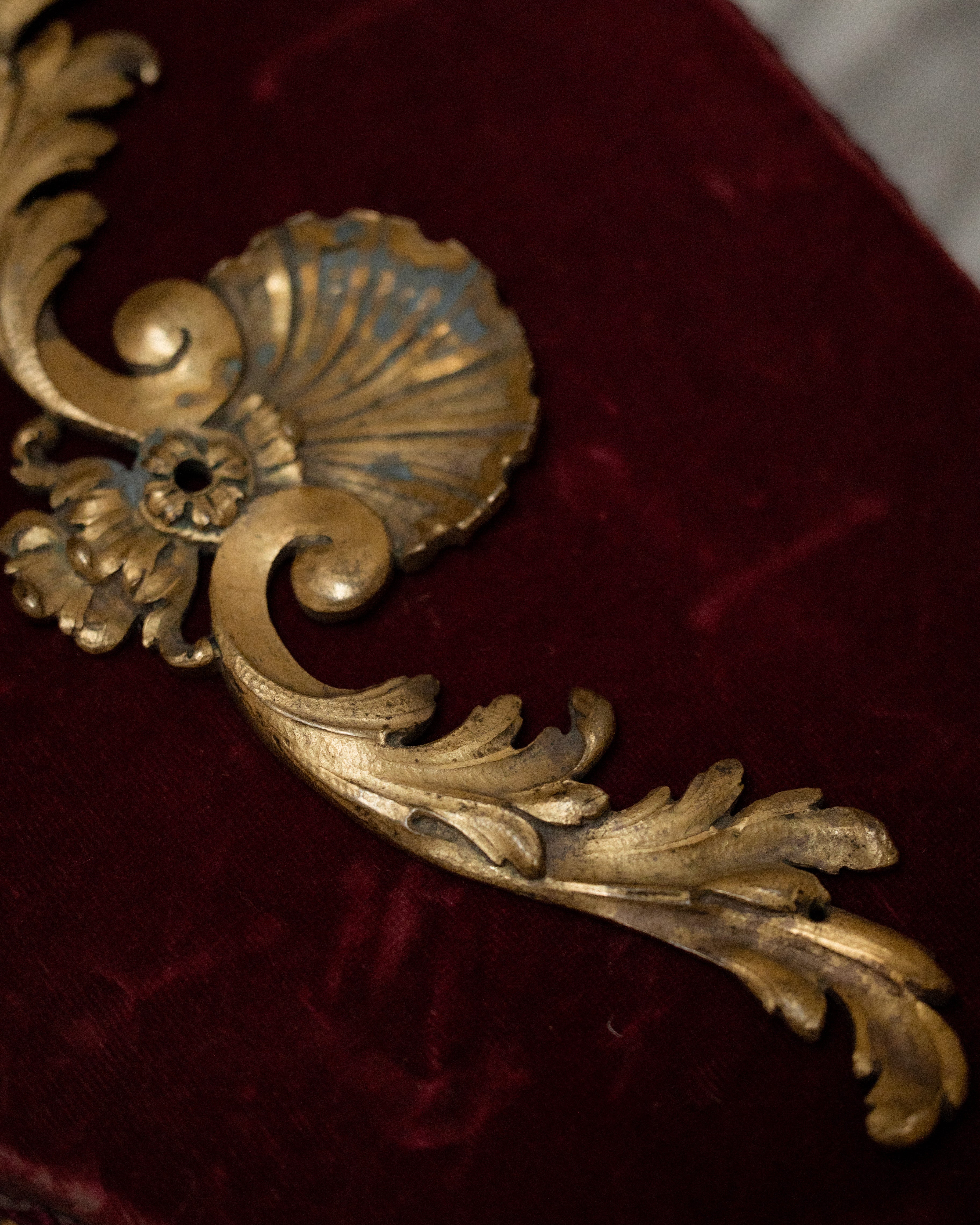 Antique French Bronze Salvage Pediment