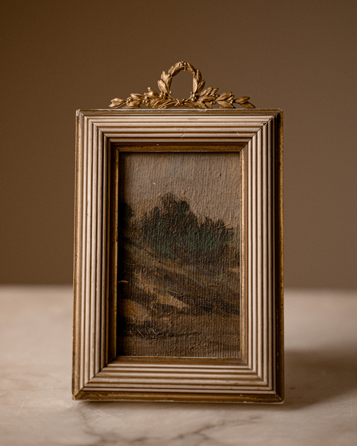 Antiques Landscape in French Frame