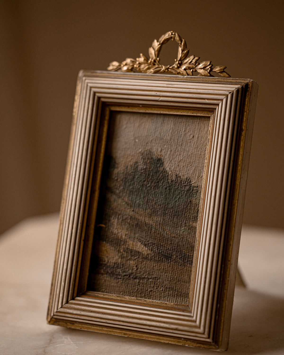 Antiques Landscape in French Frame
