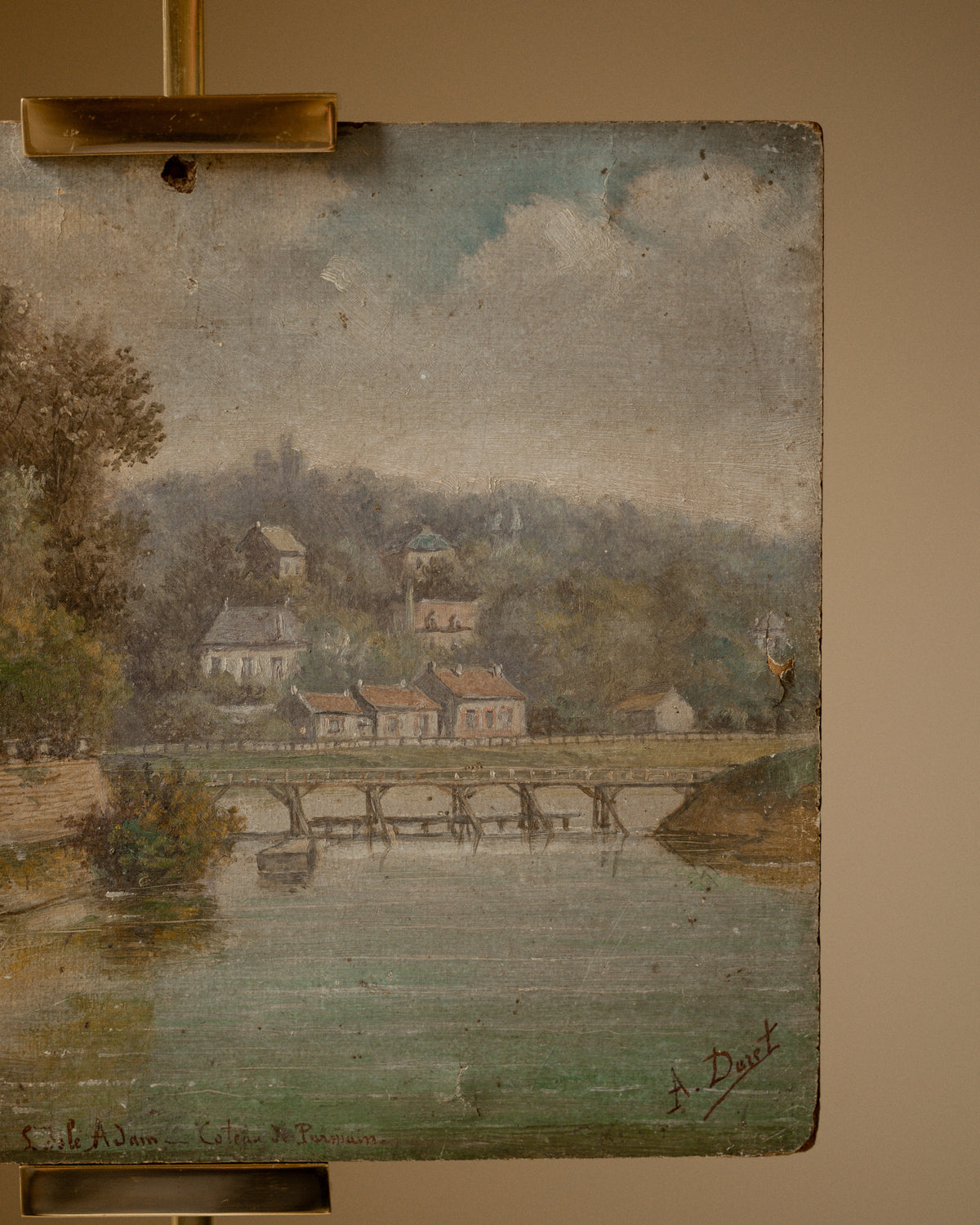 Antique French L’Isle-Adam Landscape Painting
