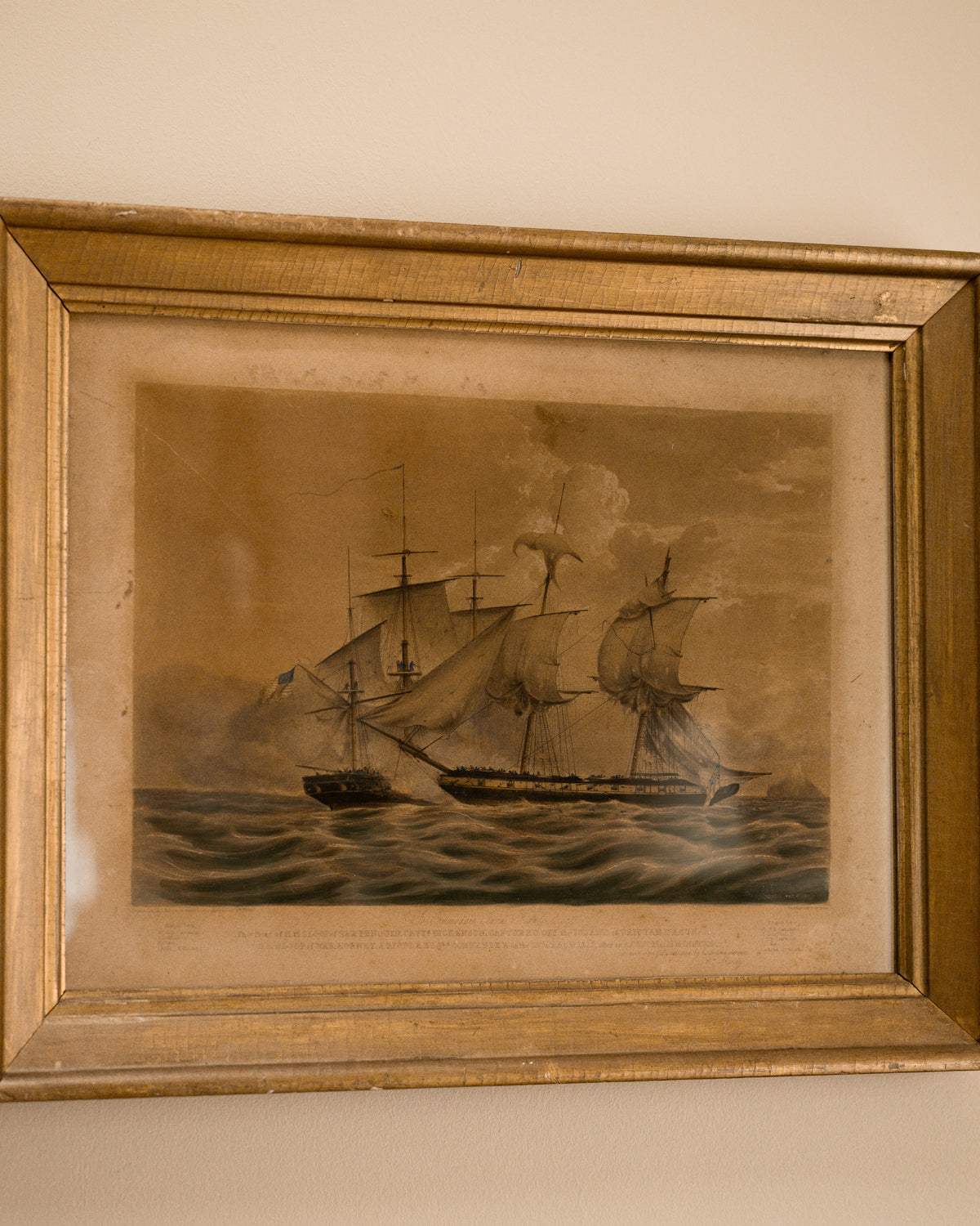 Pair of 19th-Century Hand-Colored Maritime Lithographs
