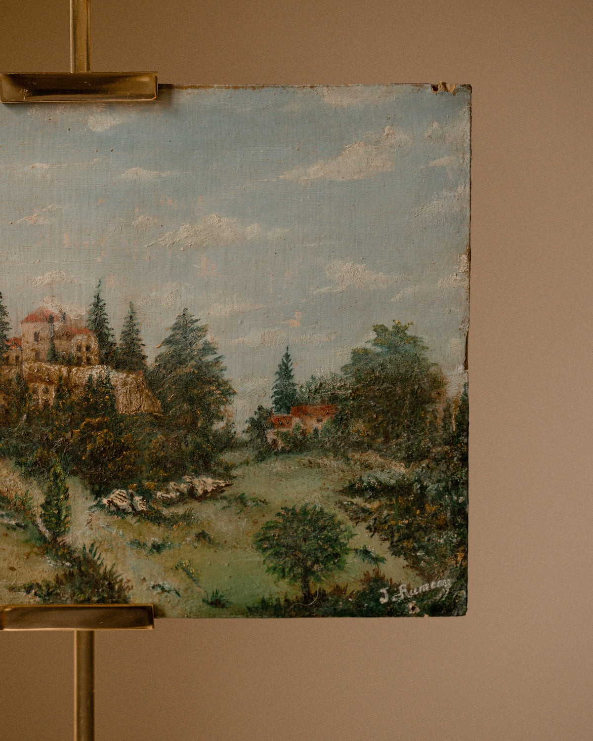European Village Landscape Oil Painting
