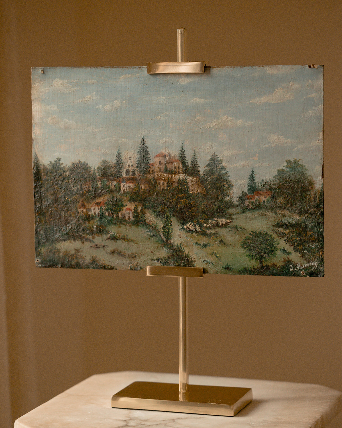 European Village Landscape Oil Painting