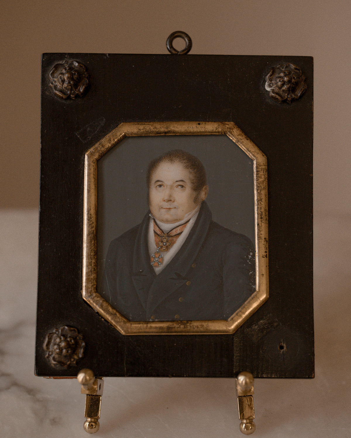 1815-1830 European Miniature Portrait of Nobleman