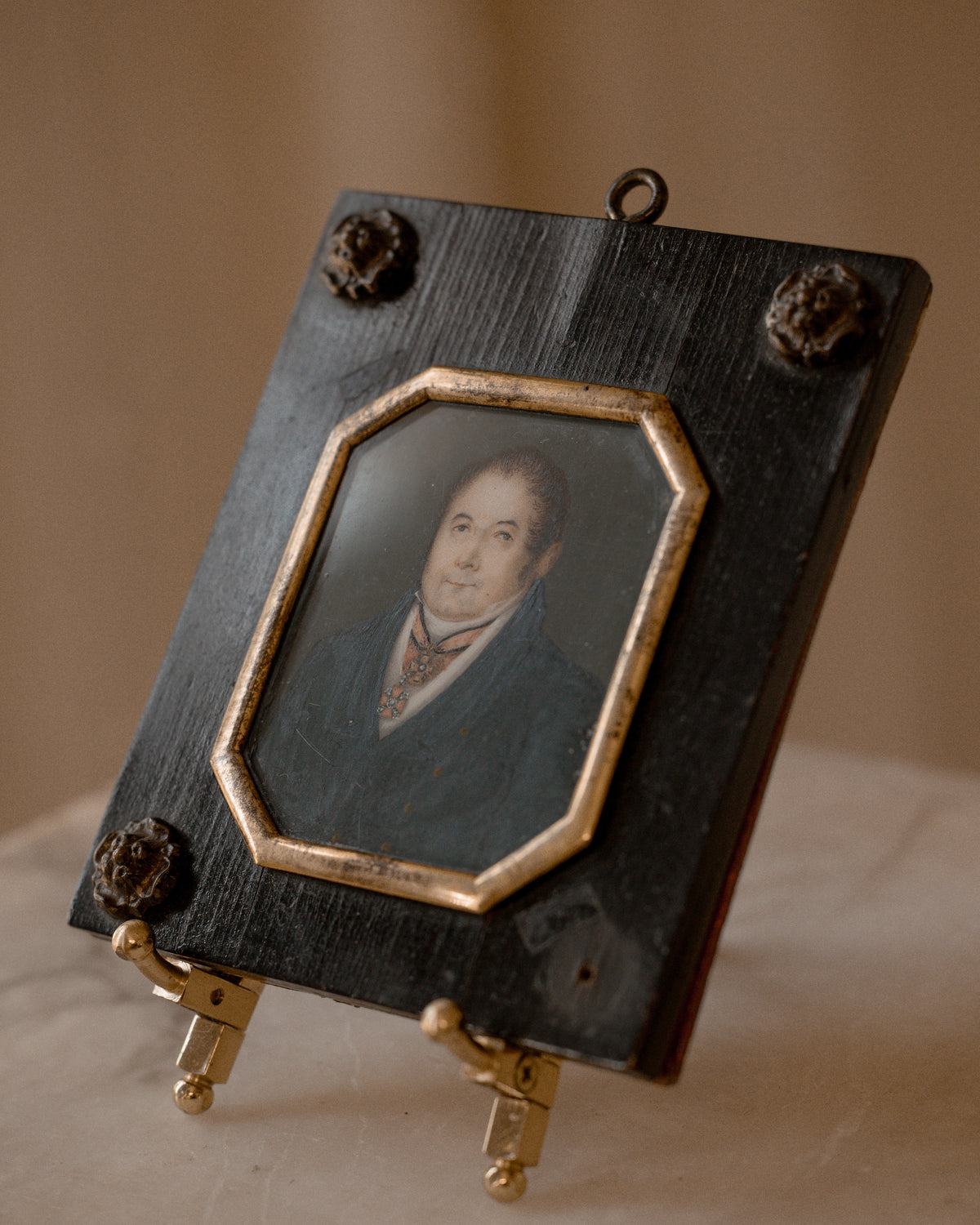 1815-1830 European Miniature Portrait of Nobleman
