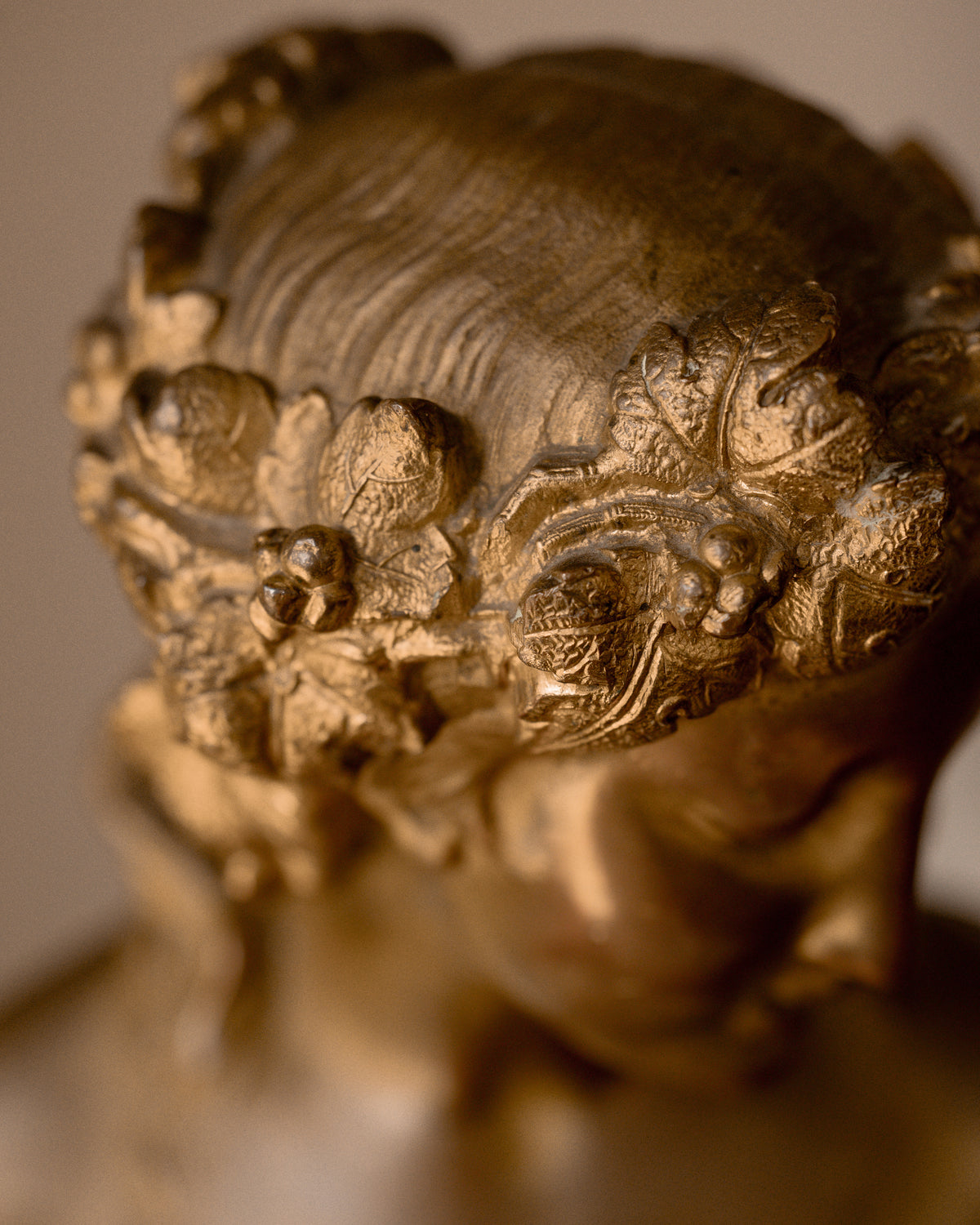 Antique Gilt Classical Female Bust