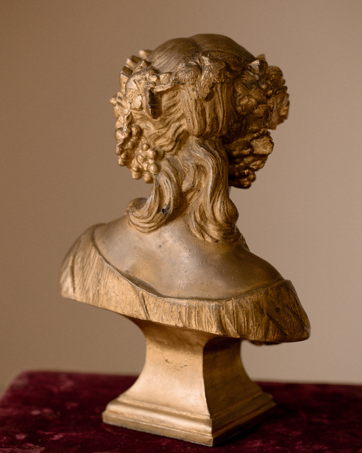 Antique Gilt Classical Female Bust