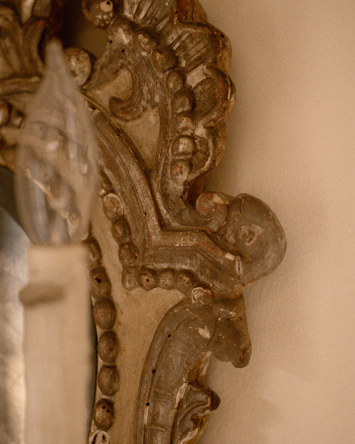 19th-Century Italian Giltwood Mirrored Wall Sconce