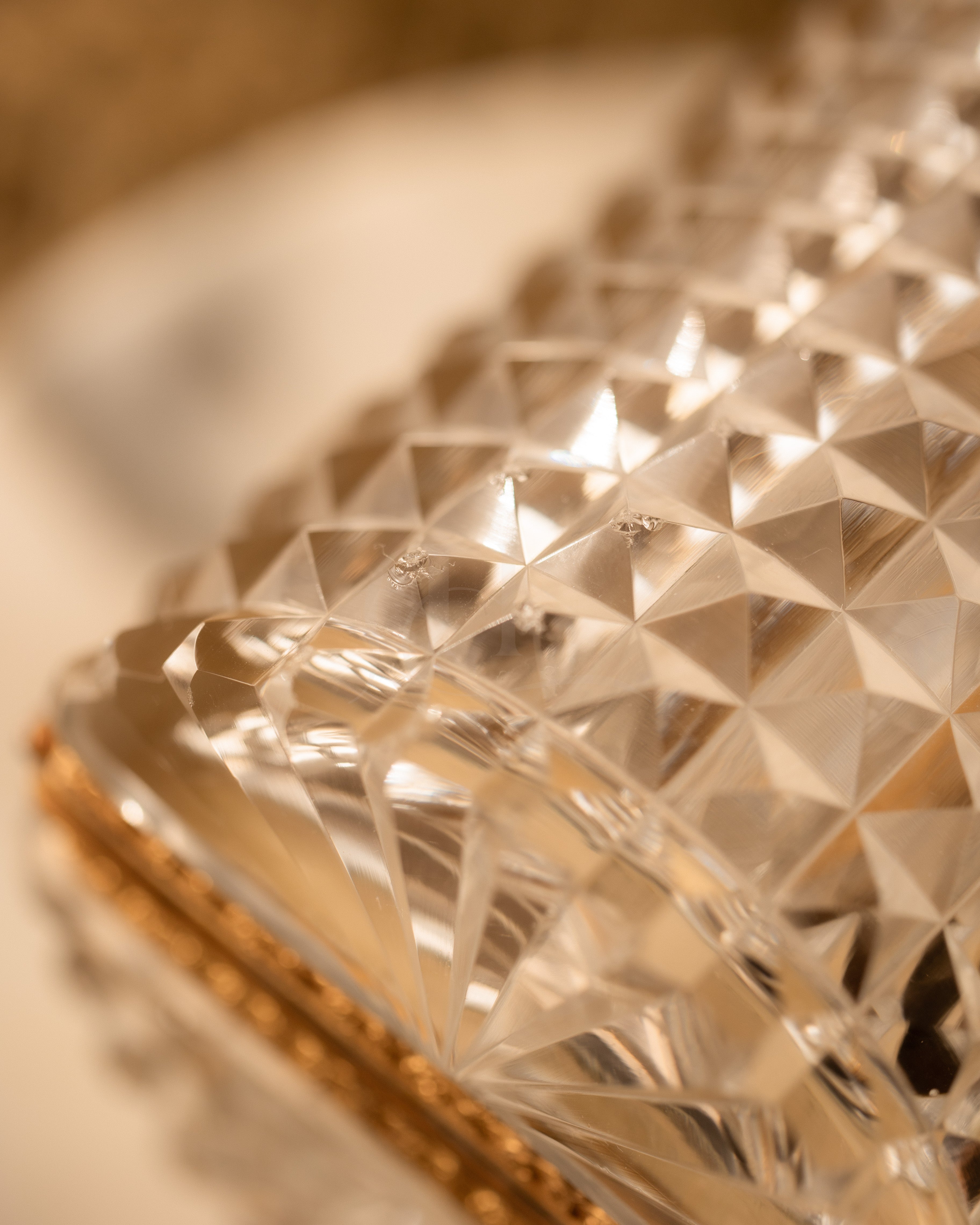 Early to Mid 19th Century Cylinder French Crystal Casket