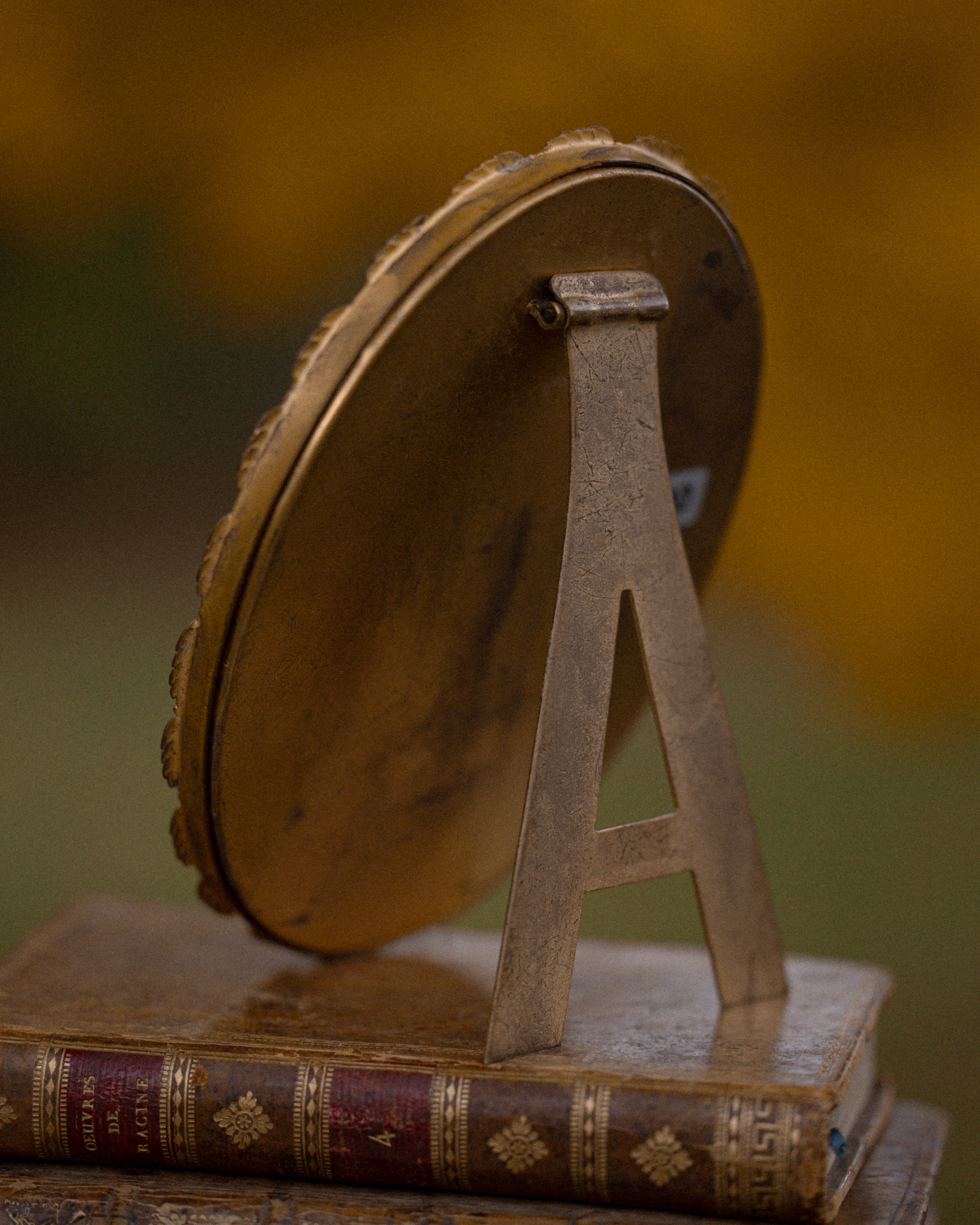 Antique French Oval Leaf Frame