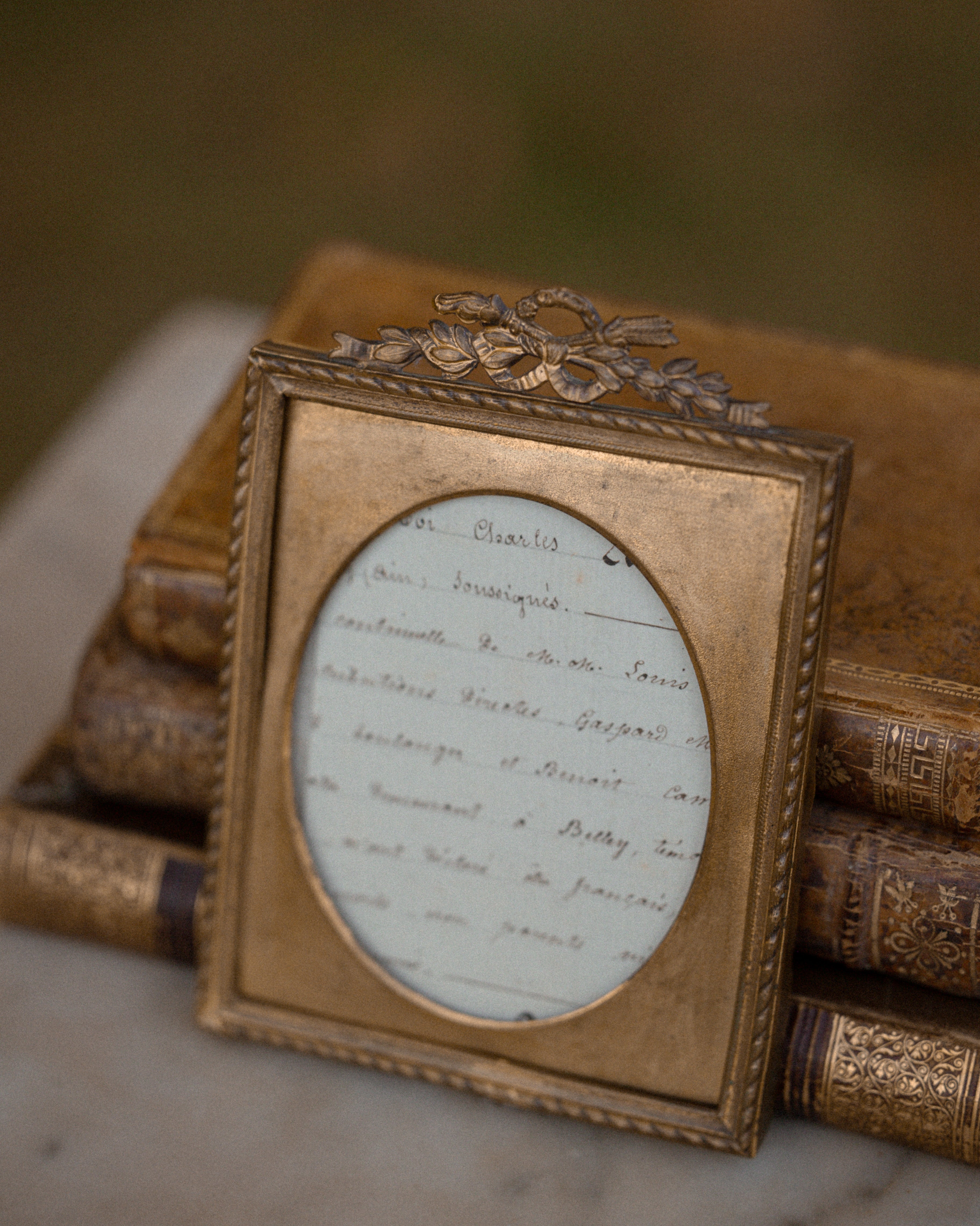 Antique French Torch Motif Frame