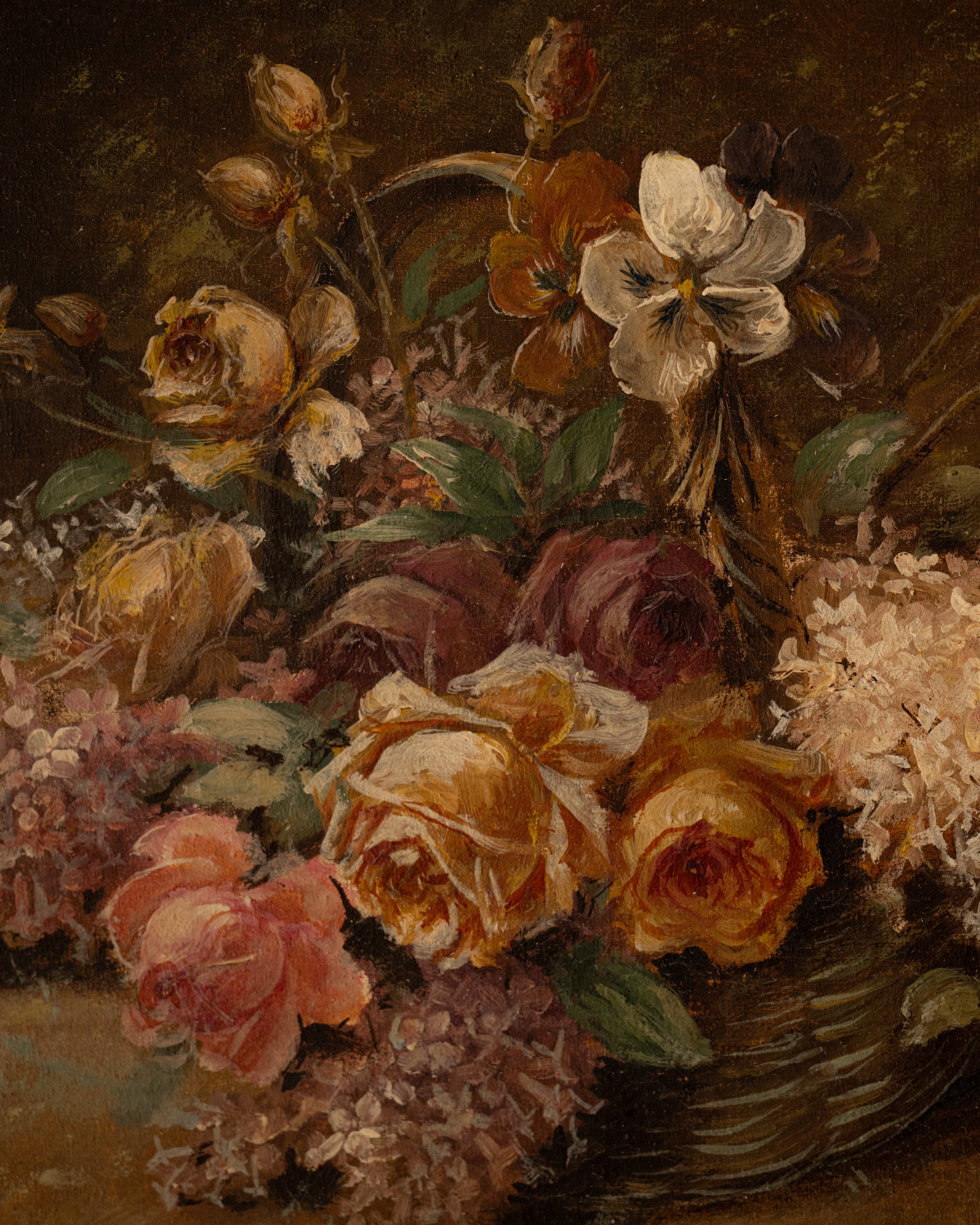 1924 Signed Floral Still Life Painting by Carl Mütze