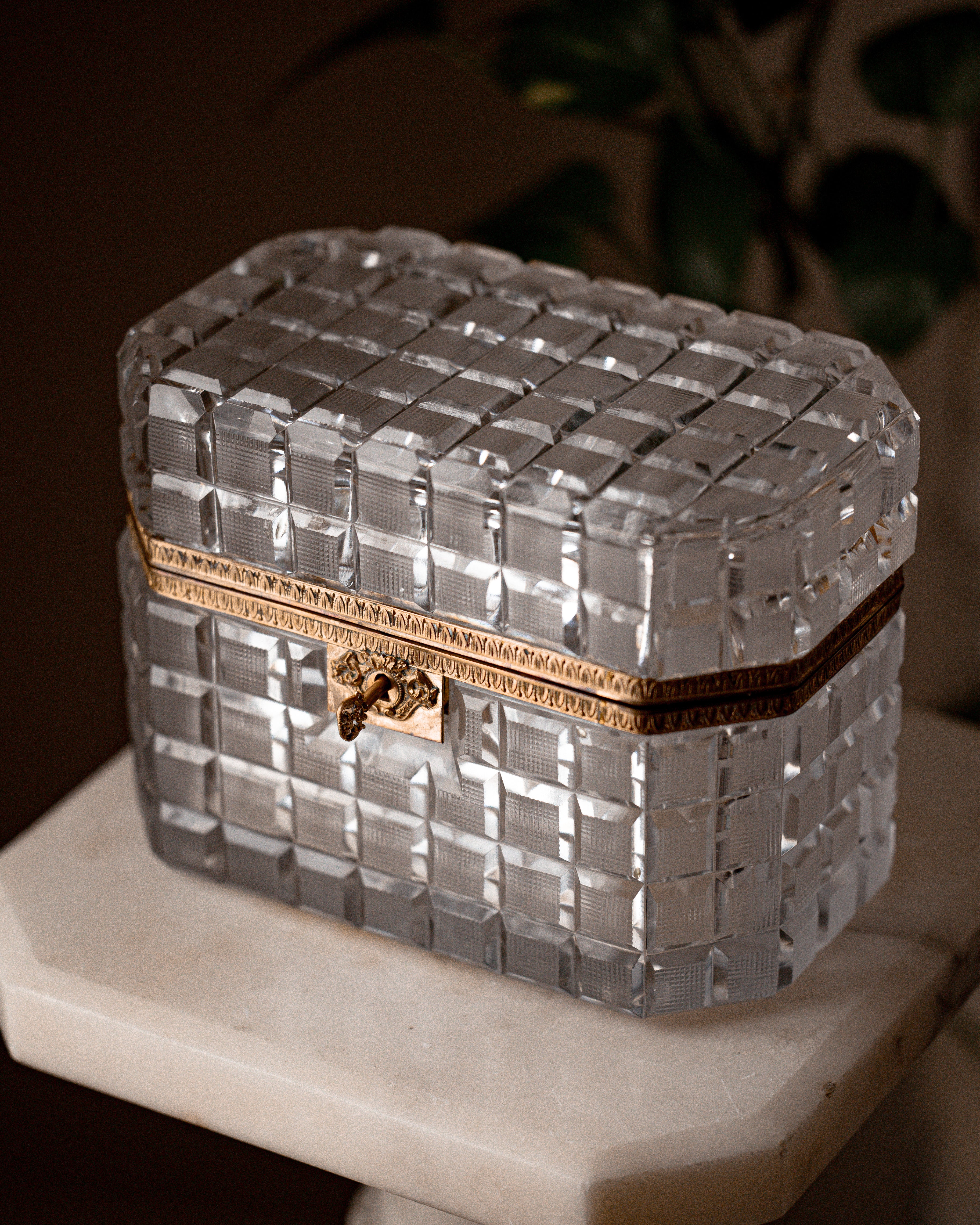 1880's French Crystal Casket