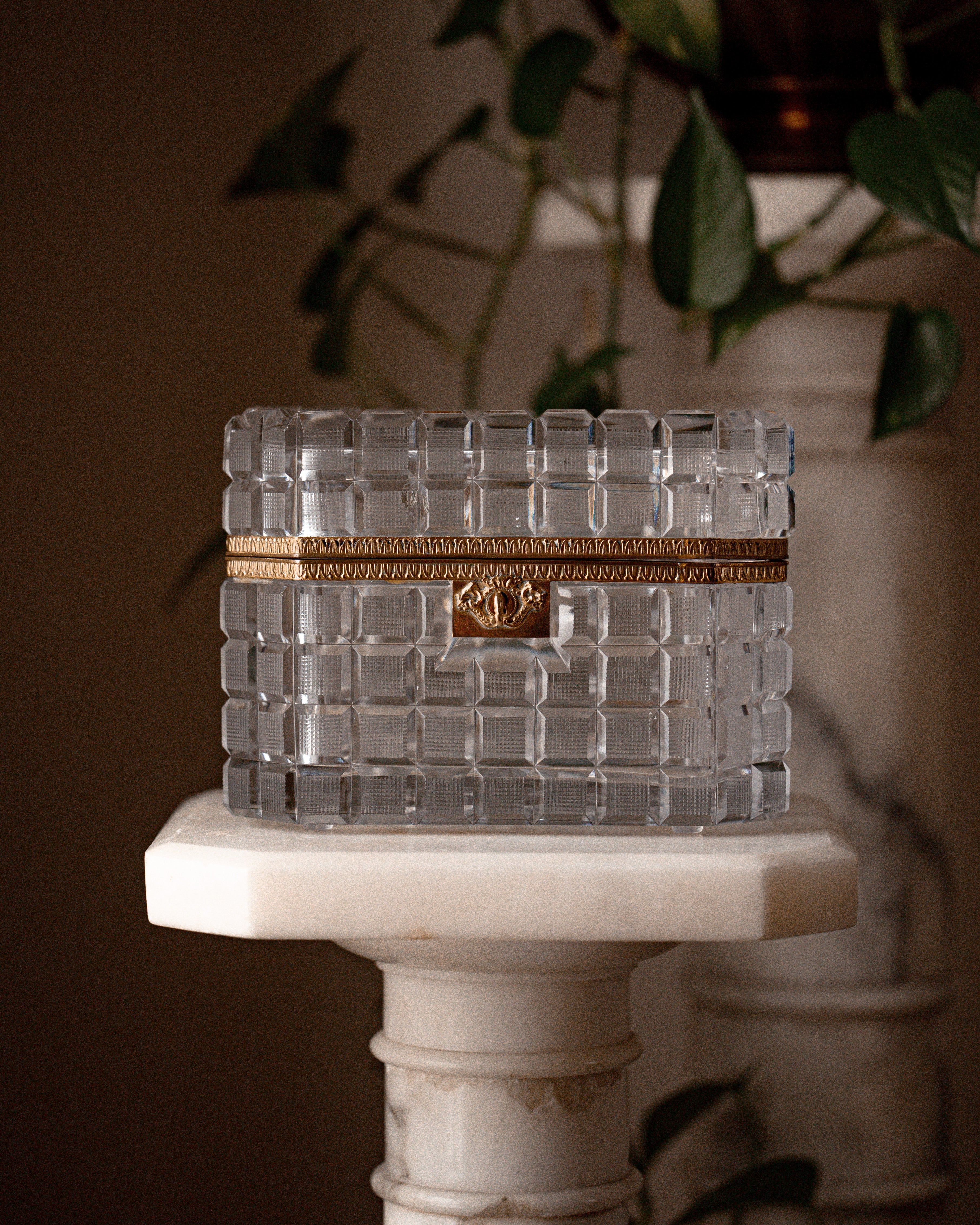 1880's French Crystal Casket