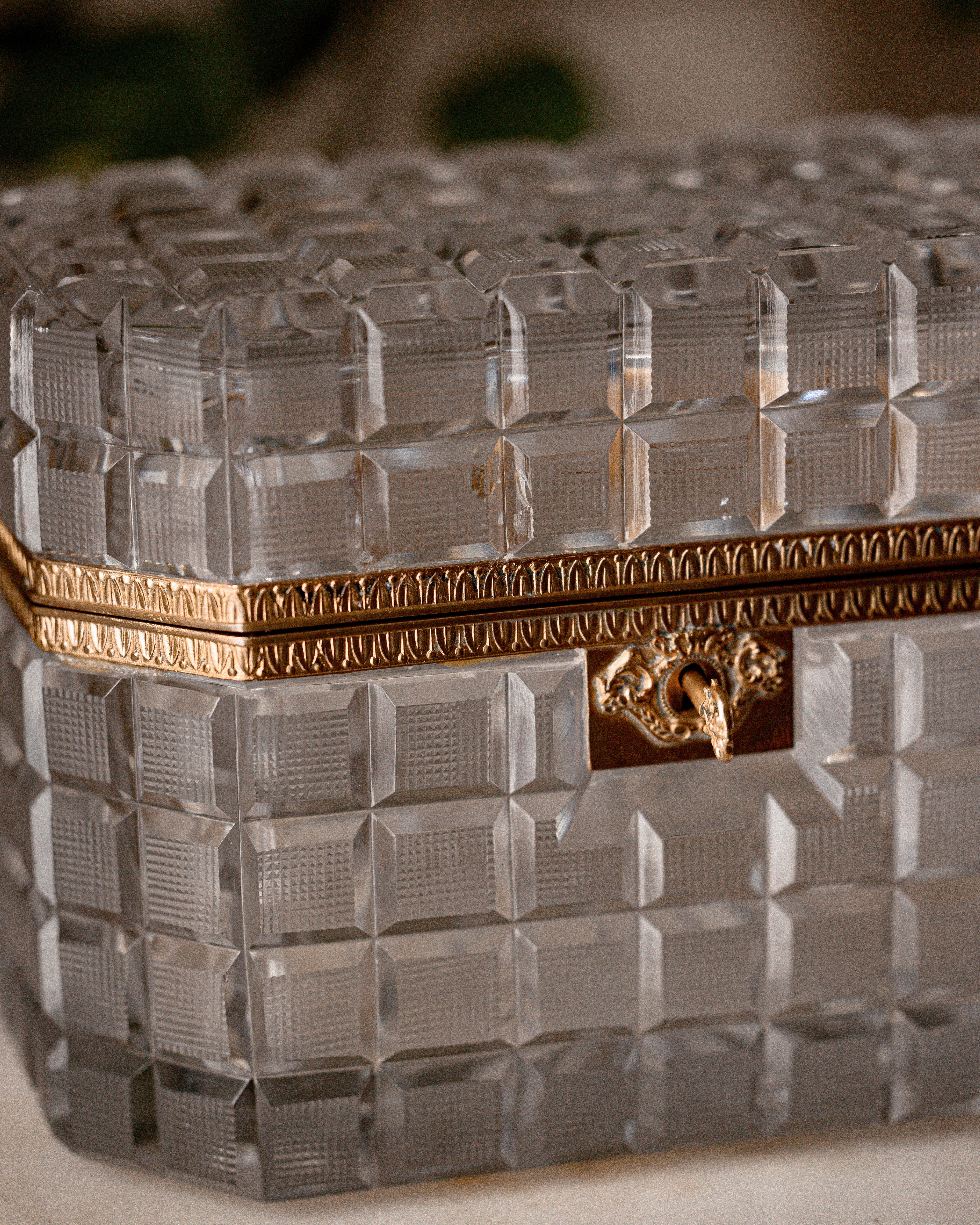 1880's French Crystal Casket