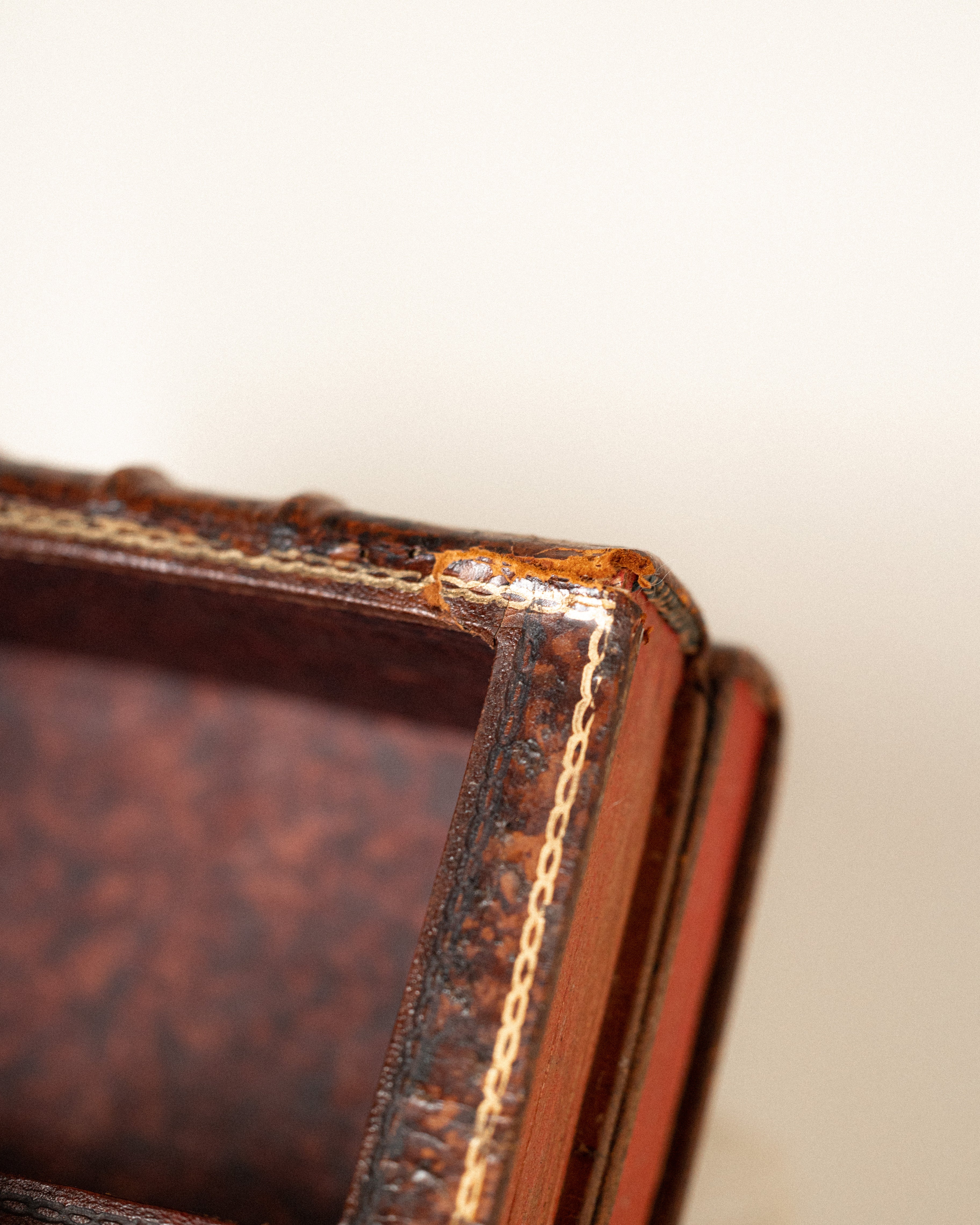 French Faux Book Tantalus w/ Crest