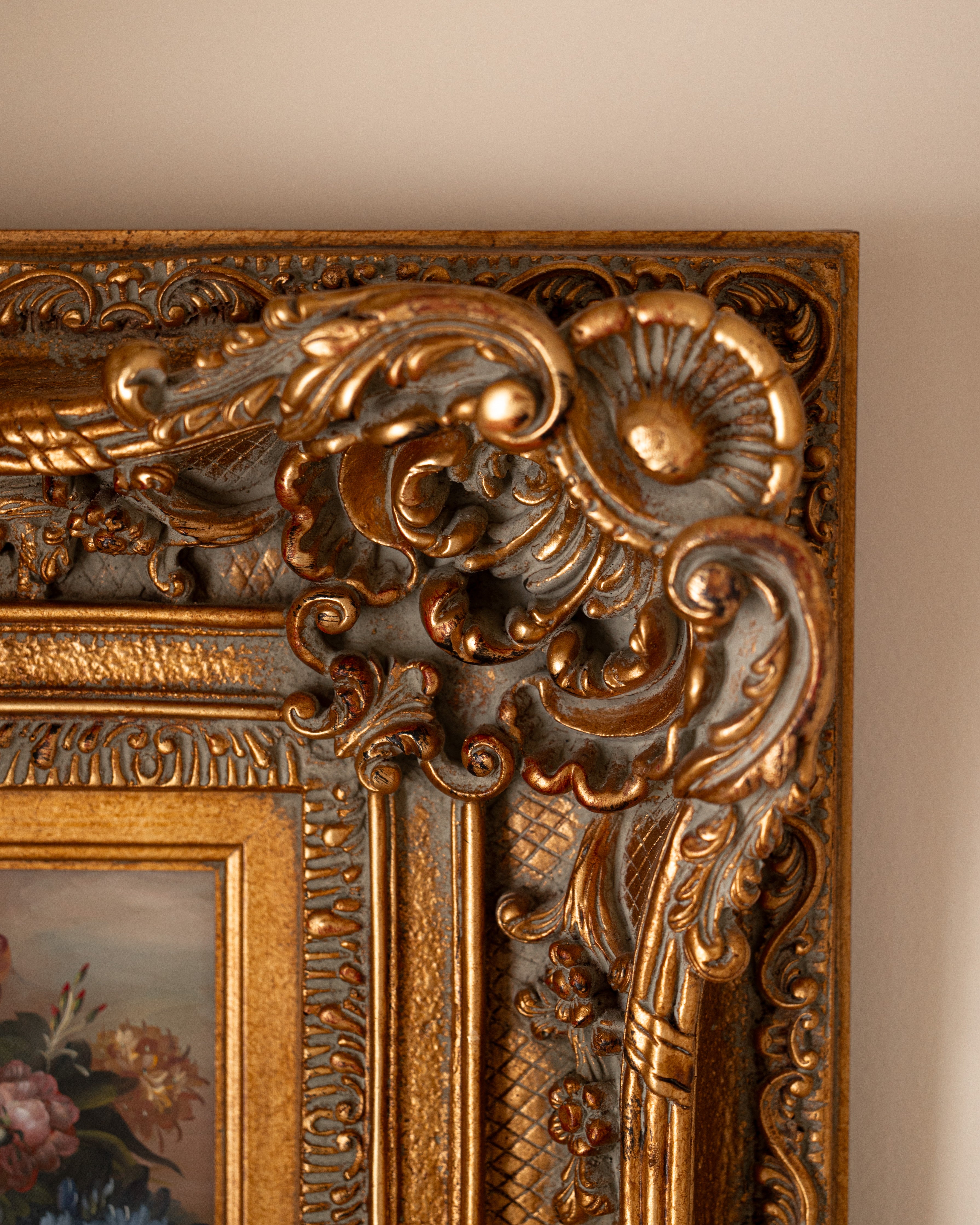 Floral Still Life in Ornate Frame
