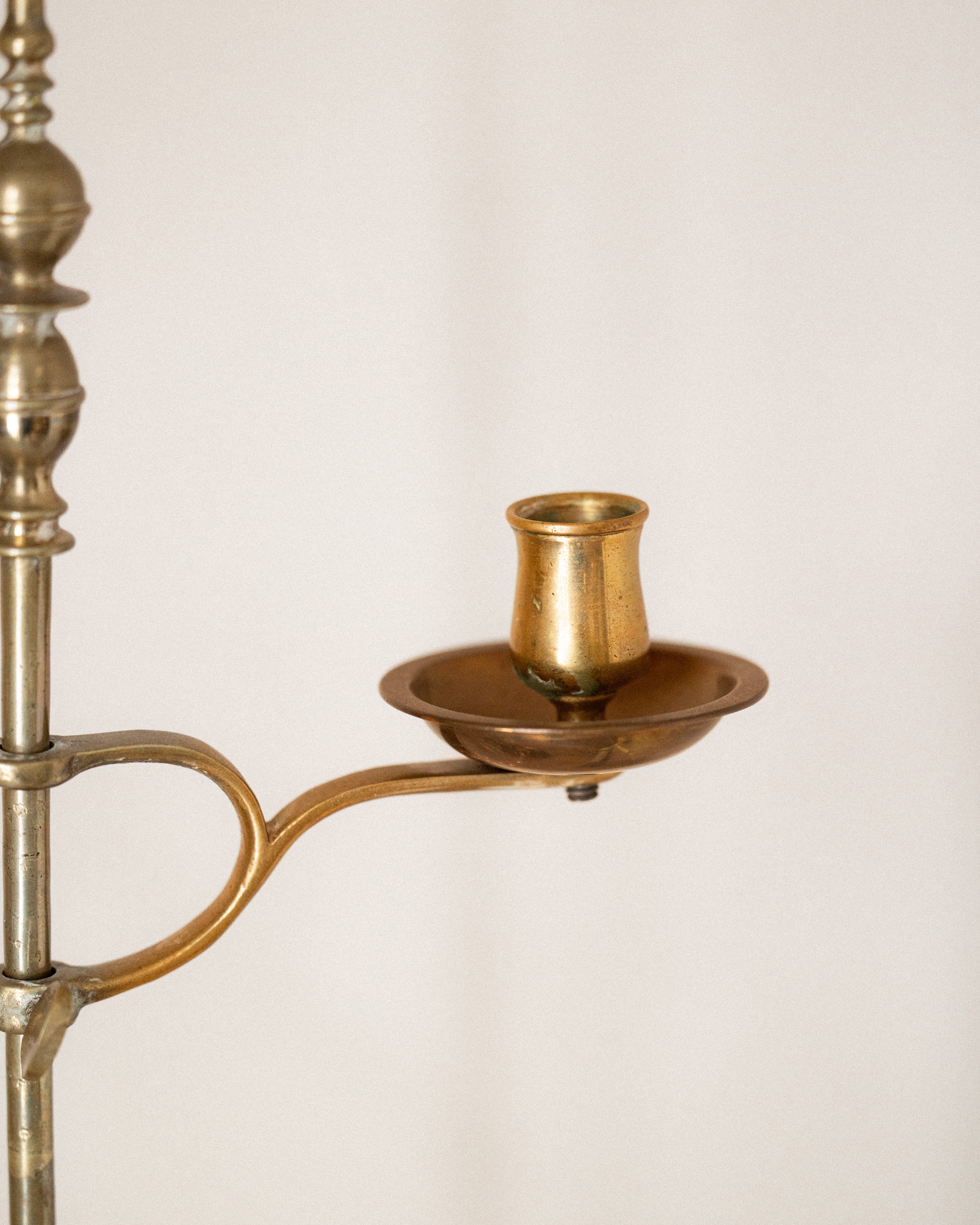English Brass 2-Arm Candle Holder
