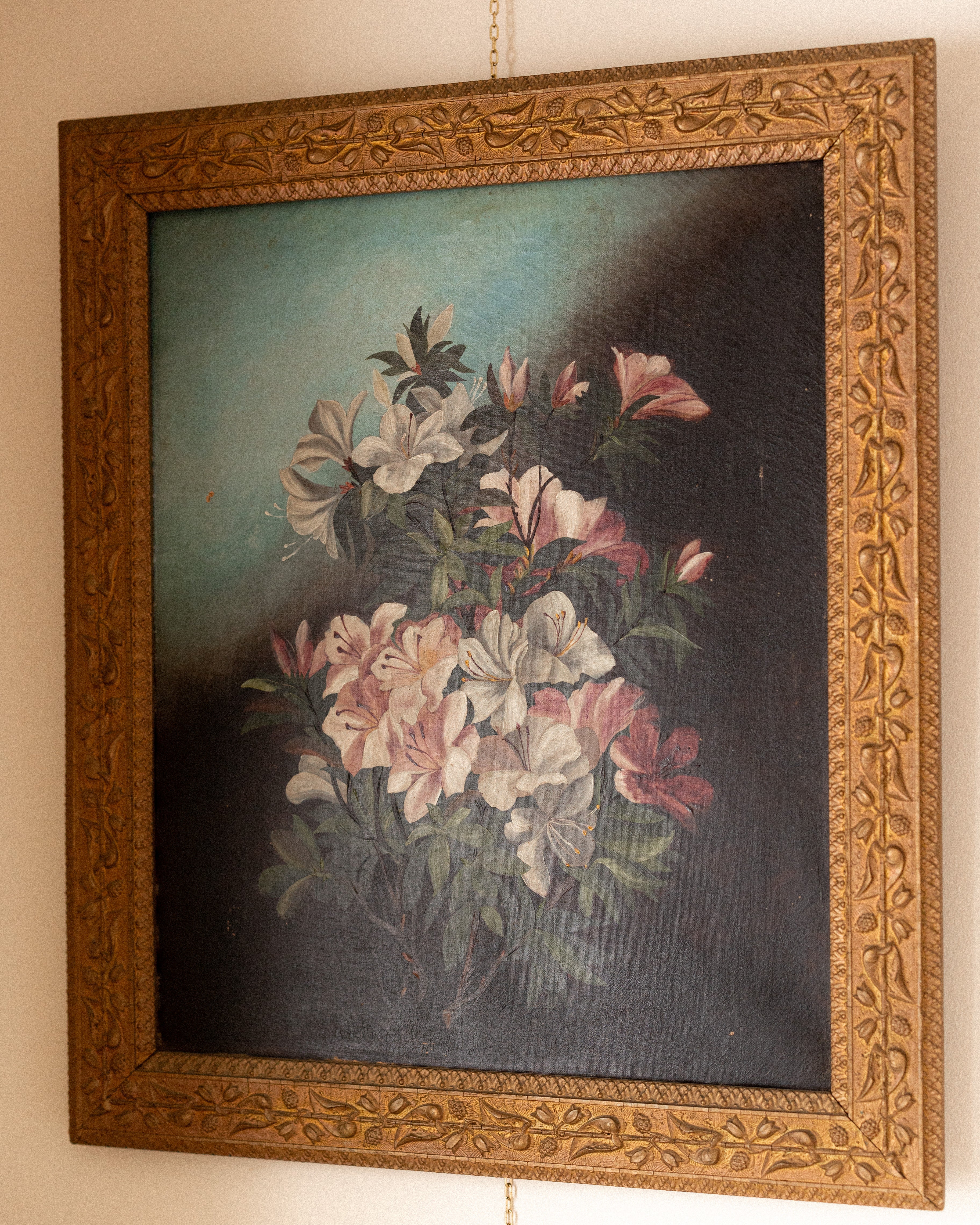 19th Century Azalea Floral Still Life