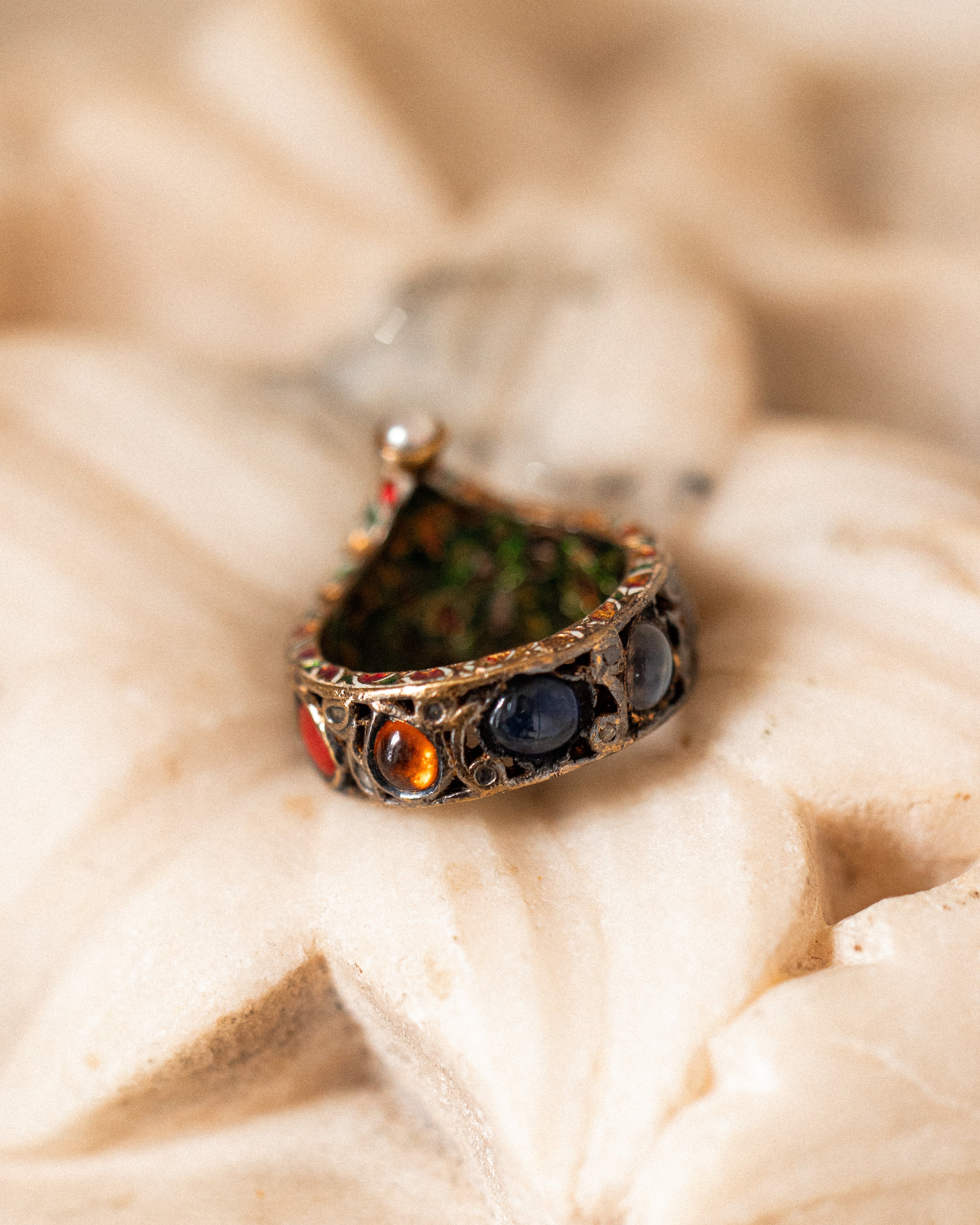 Vintage Indian Multi-Stone Ring