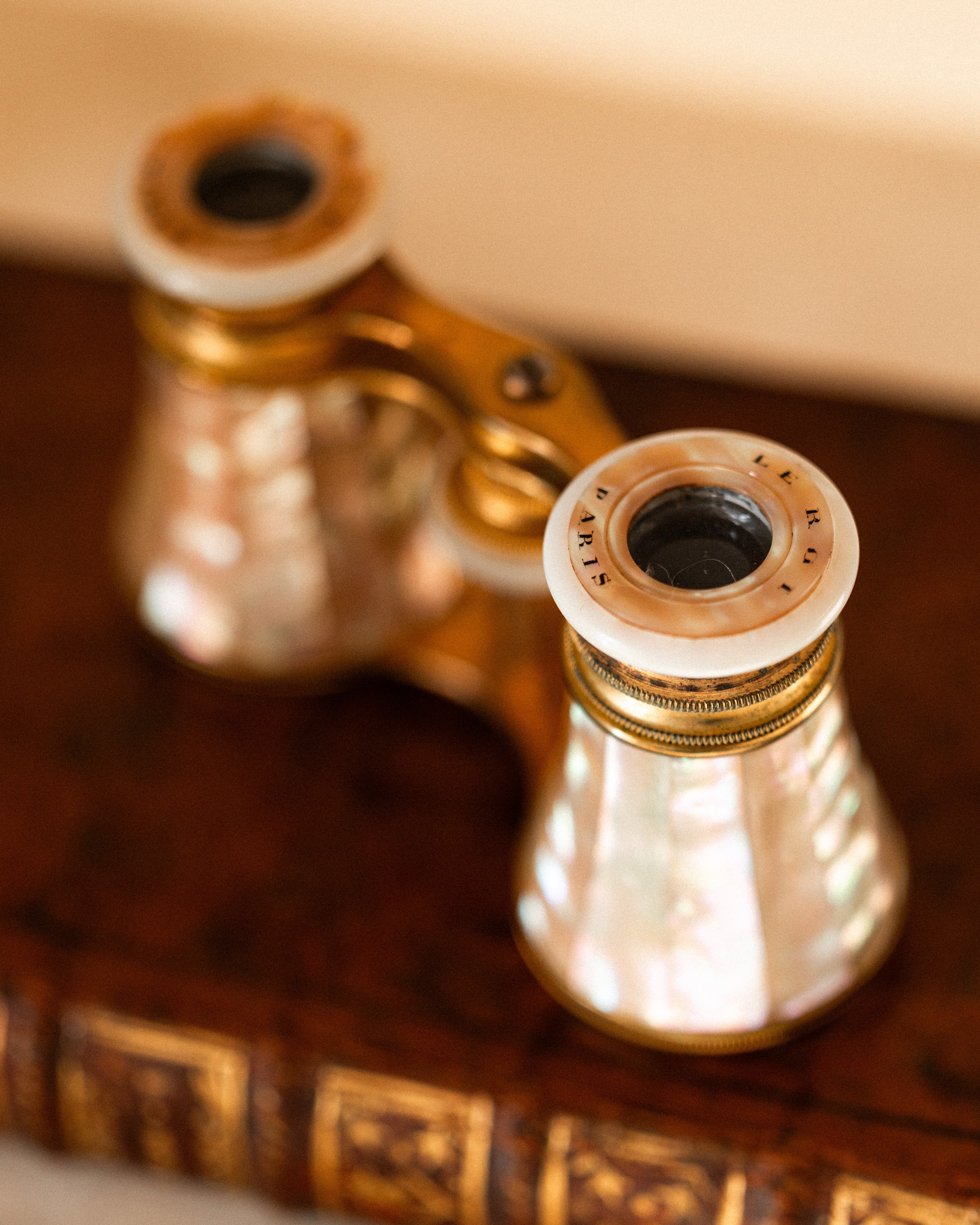 French Le Roi Antique Mother-of-Pearl Opera Glasses
