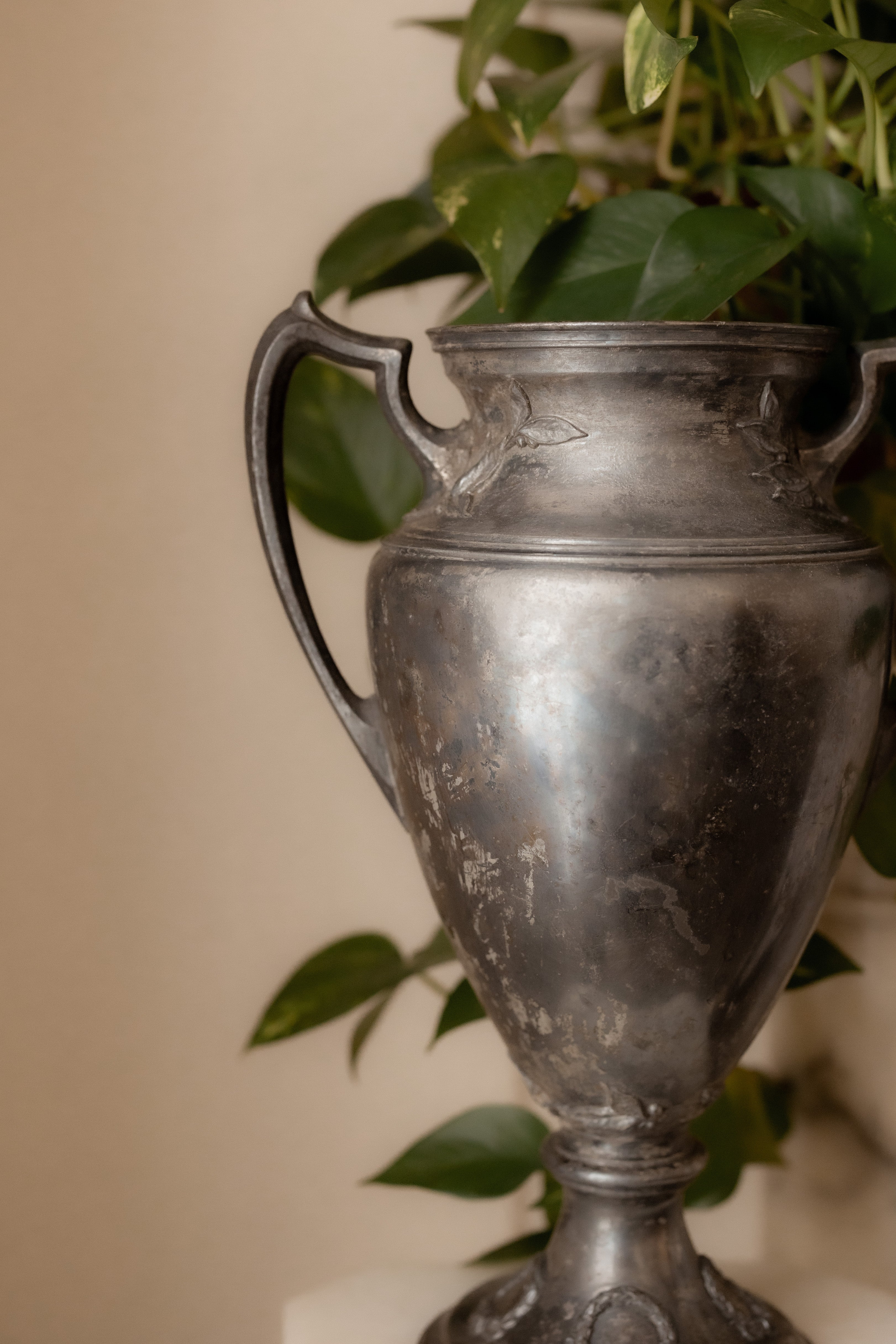 Antique Wallace Bros. Silverplate Urn-Form Vase