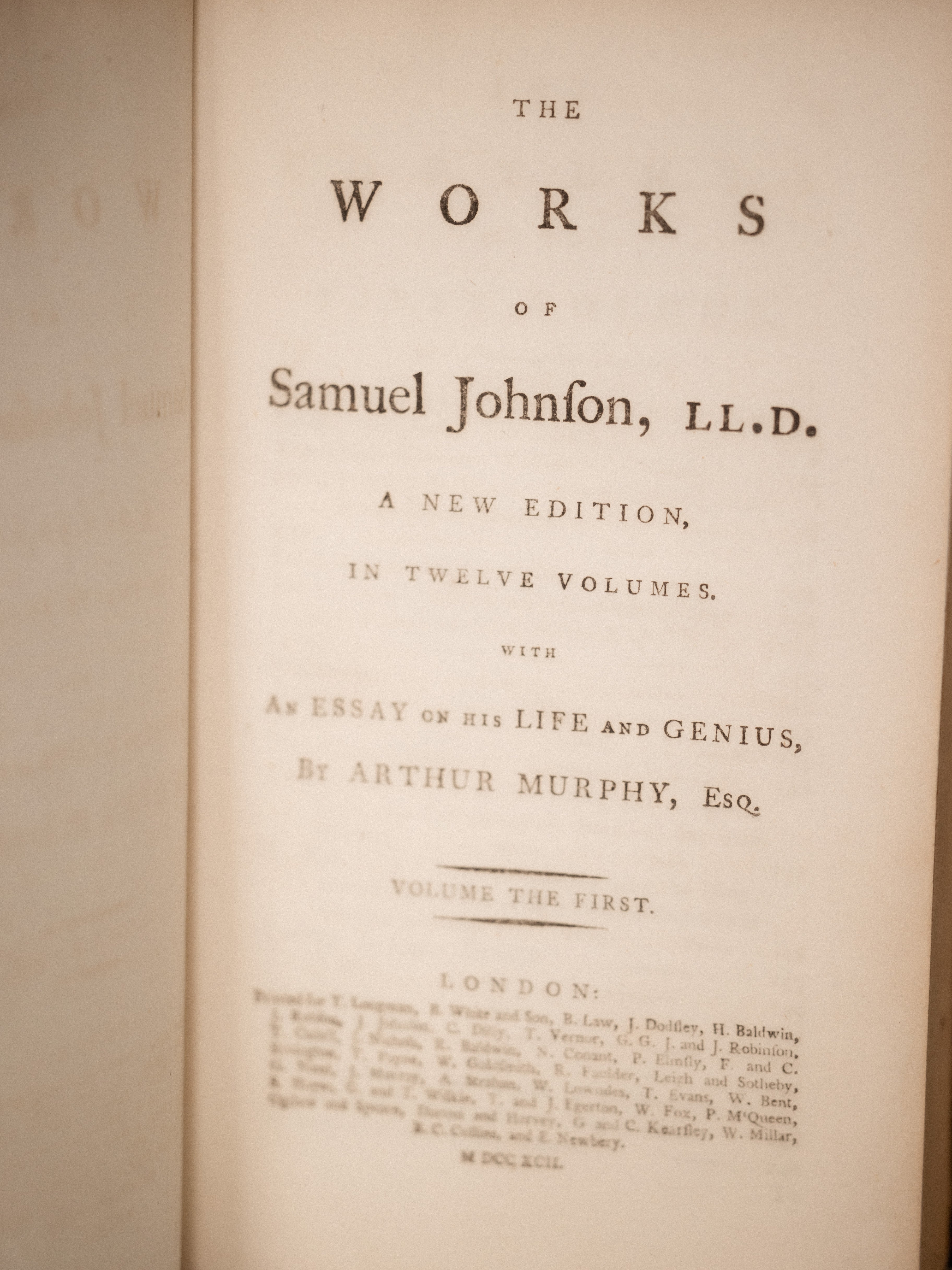 The Works of Samuel Johnson — Complete 12-Volume Set (London, 1792)